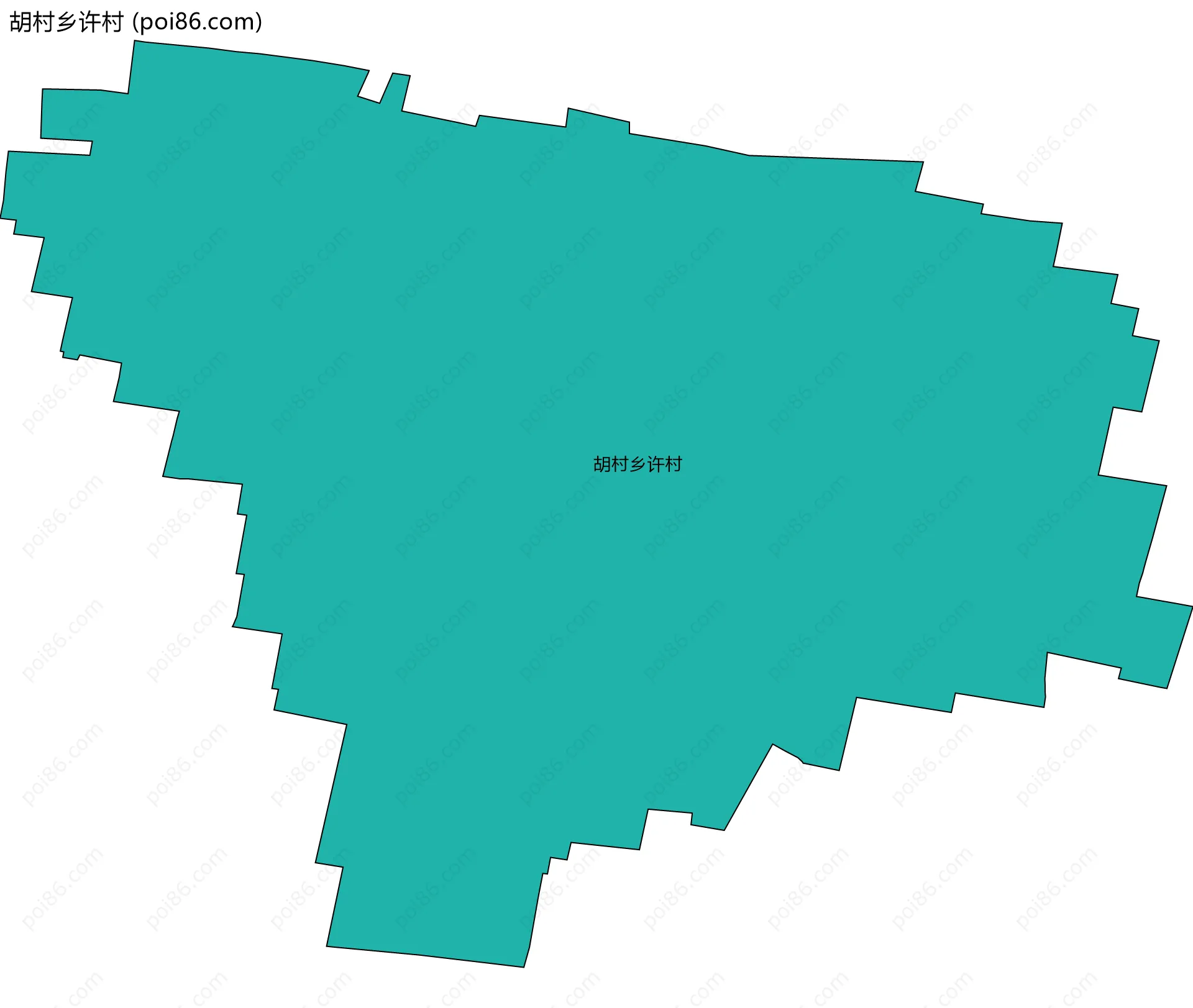 胡村乡许村边界地图