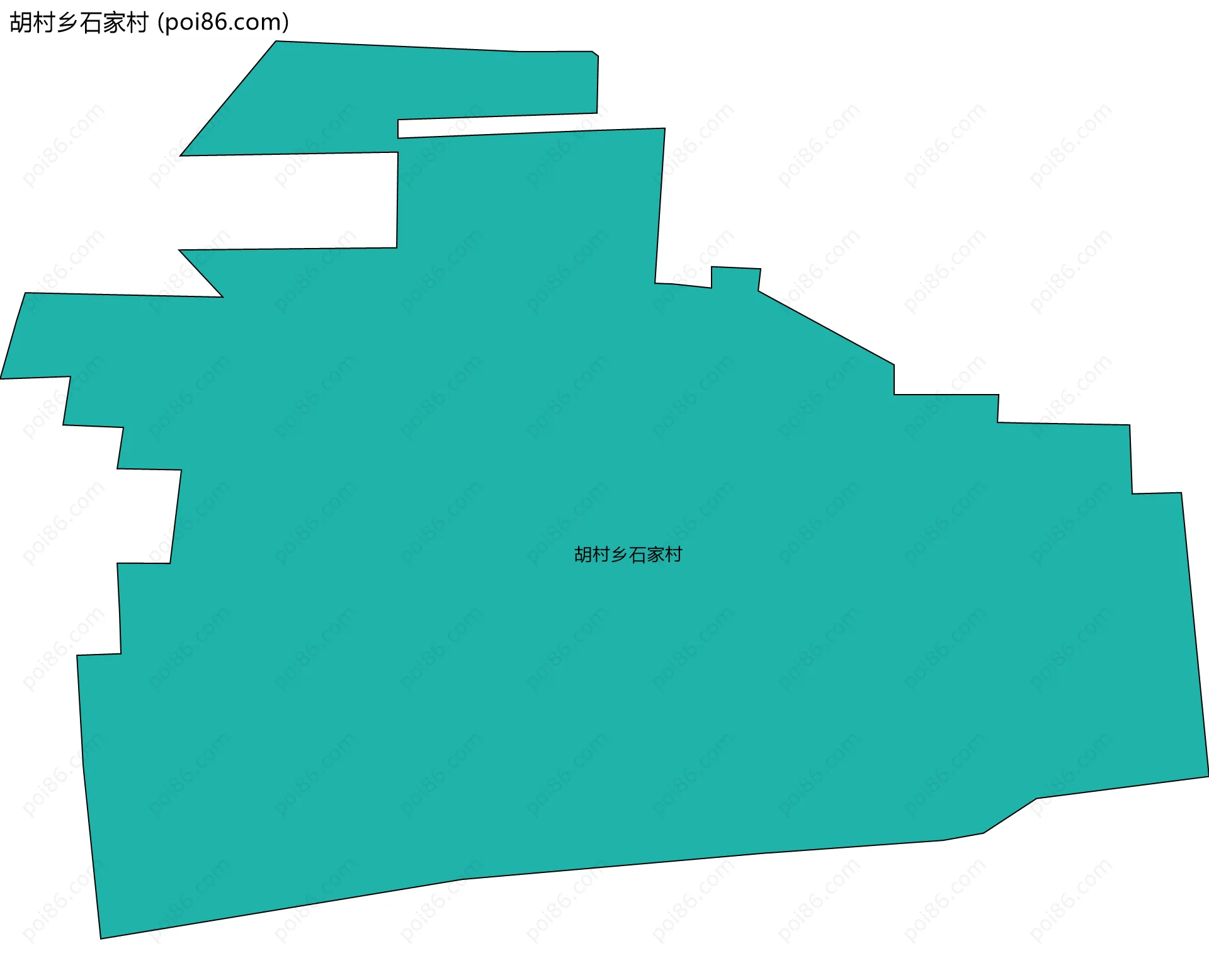 胡村乡石家村边界地图