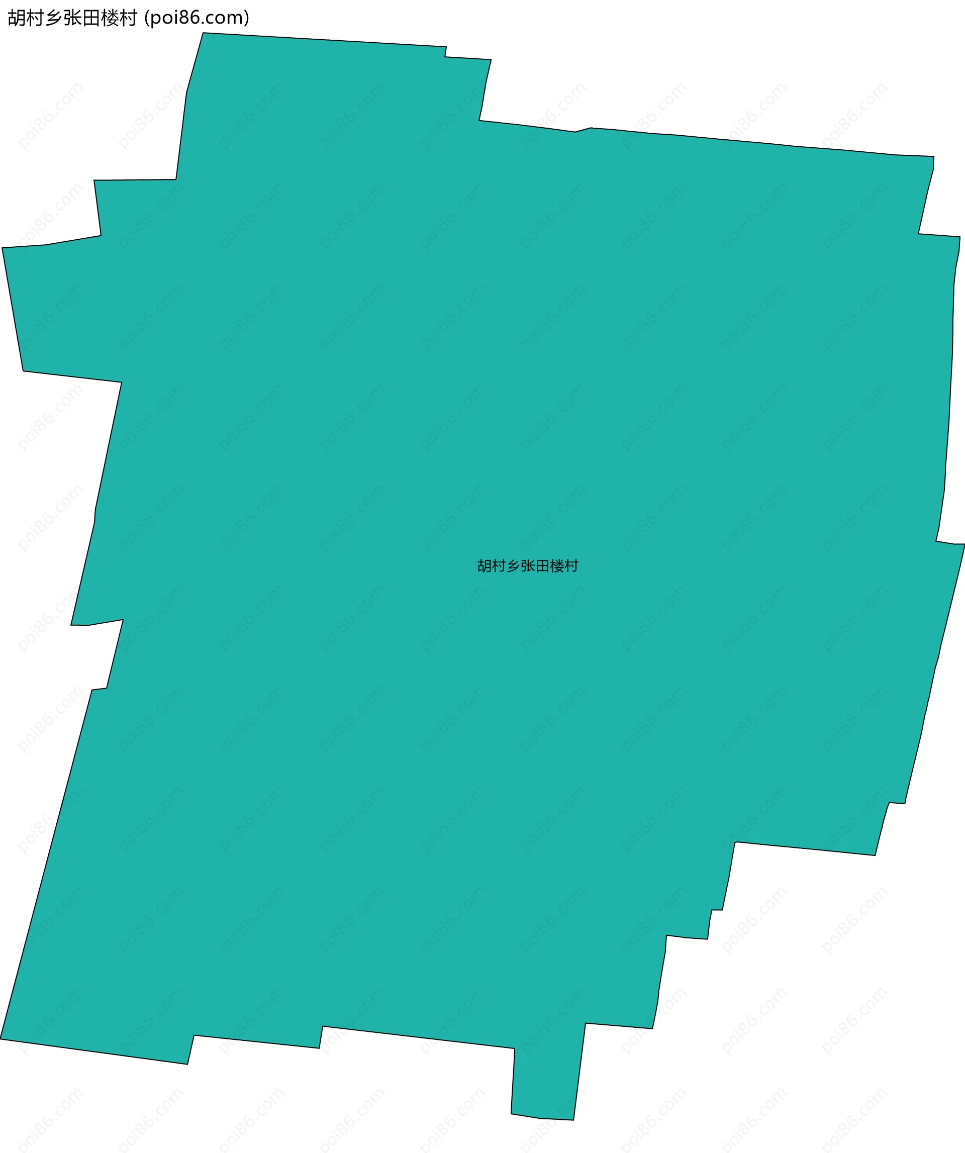 胡村乡张田楼村边界地图