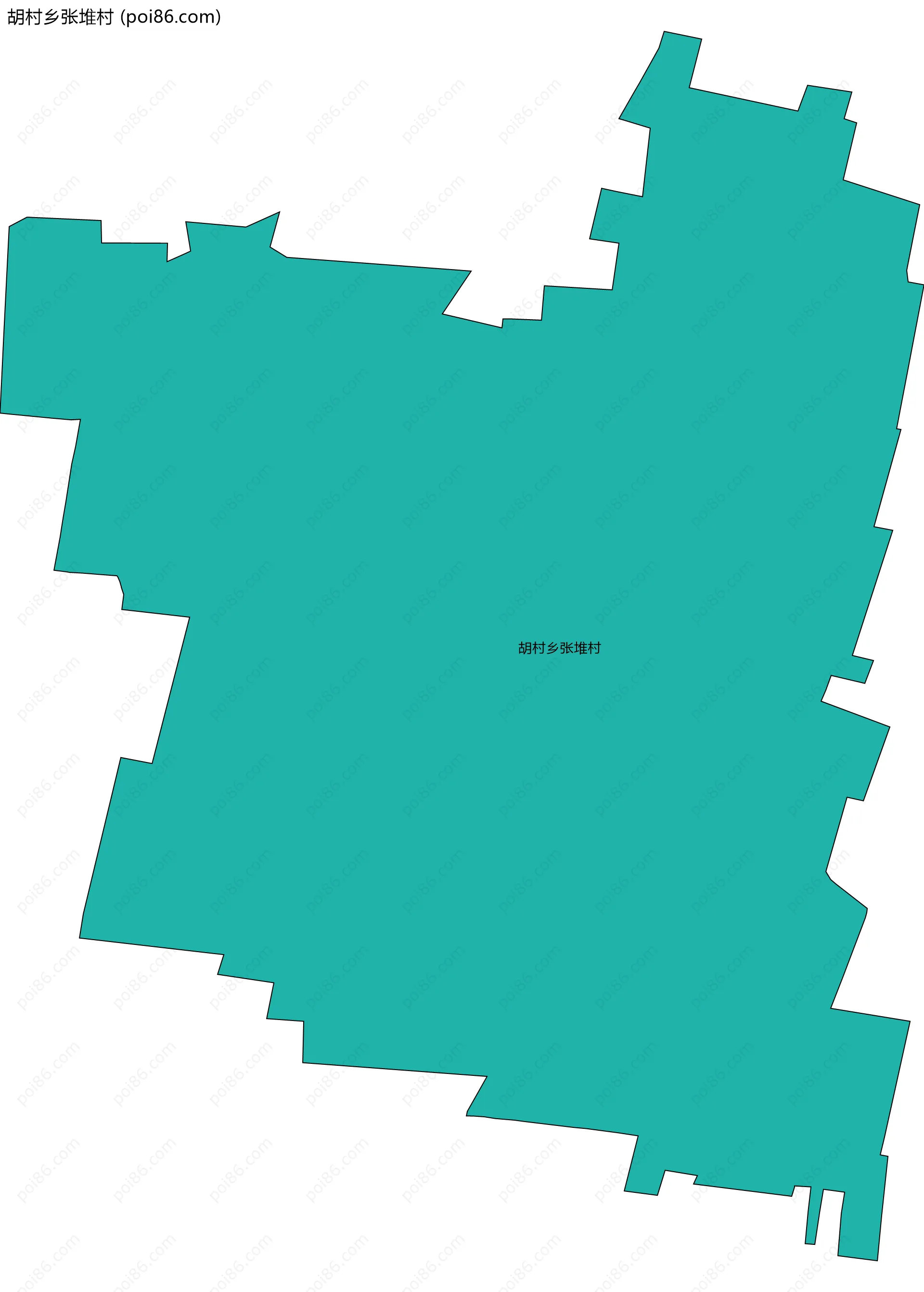 胡村乡张堆村边界地图