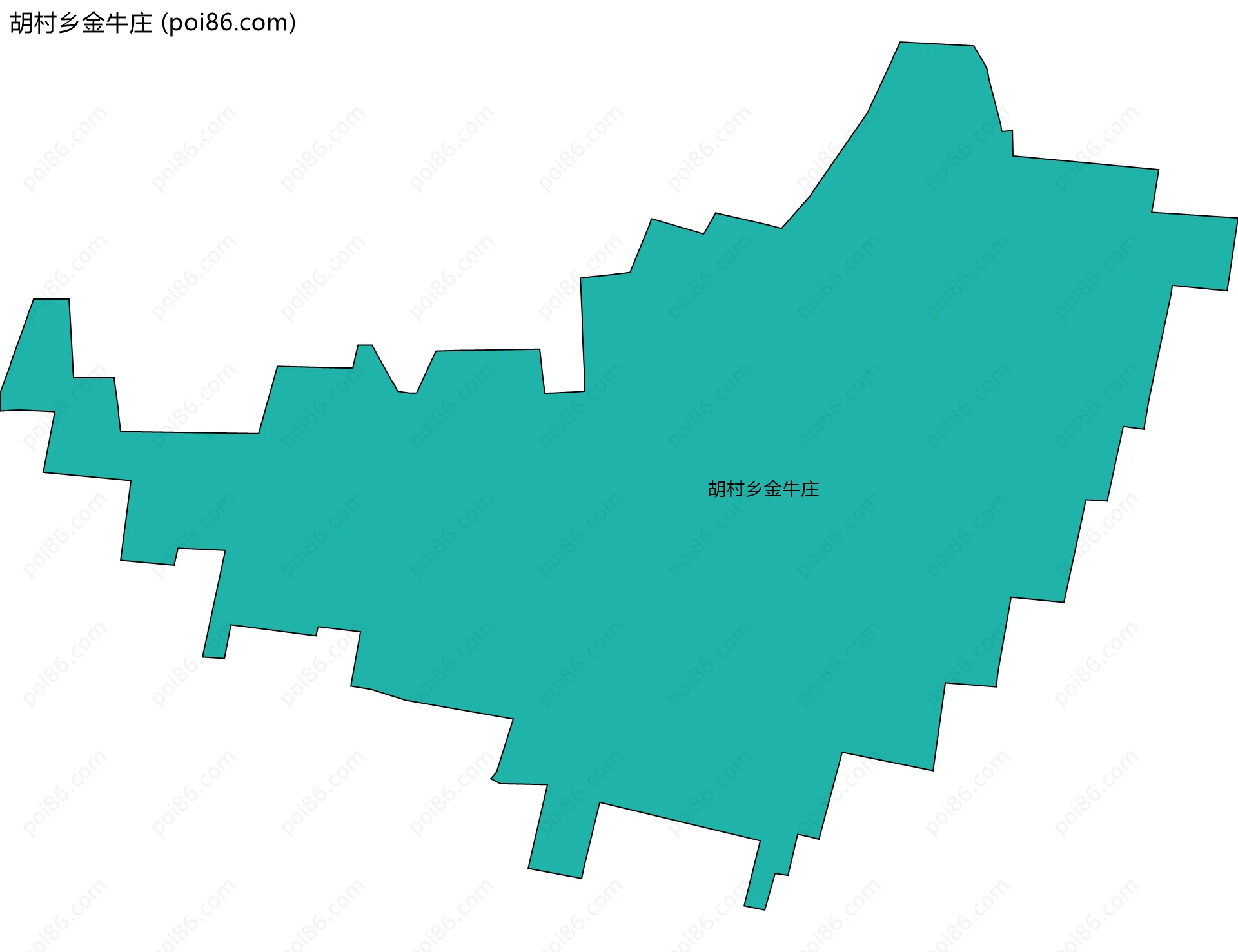 胡村乡金牛庄边界地图