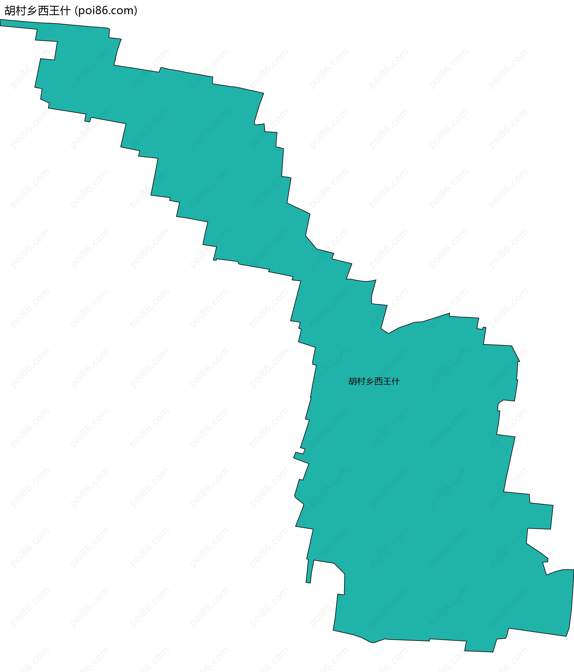 胡村乡西王什边界地图