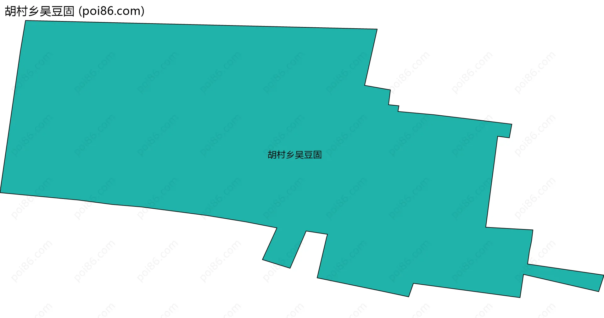 胡村乡吴豆固边界地图