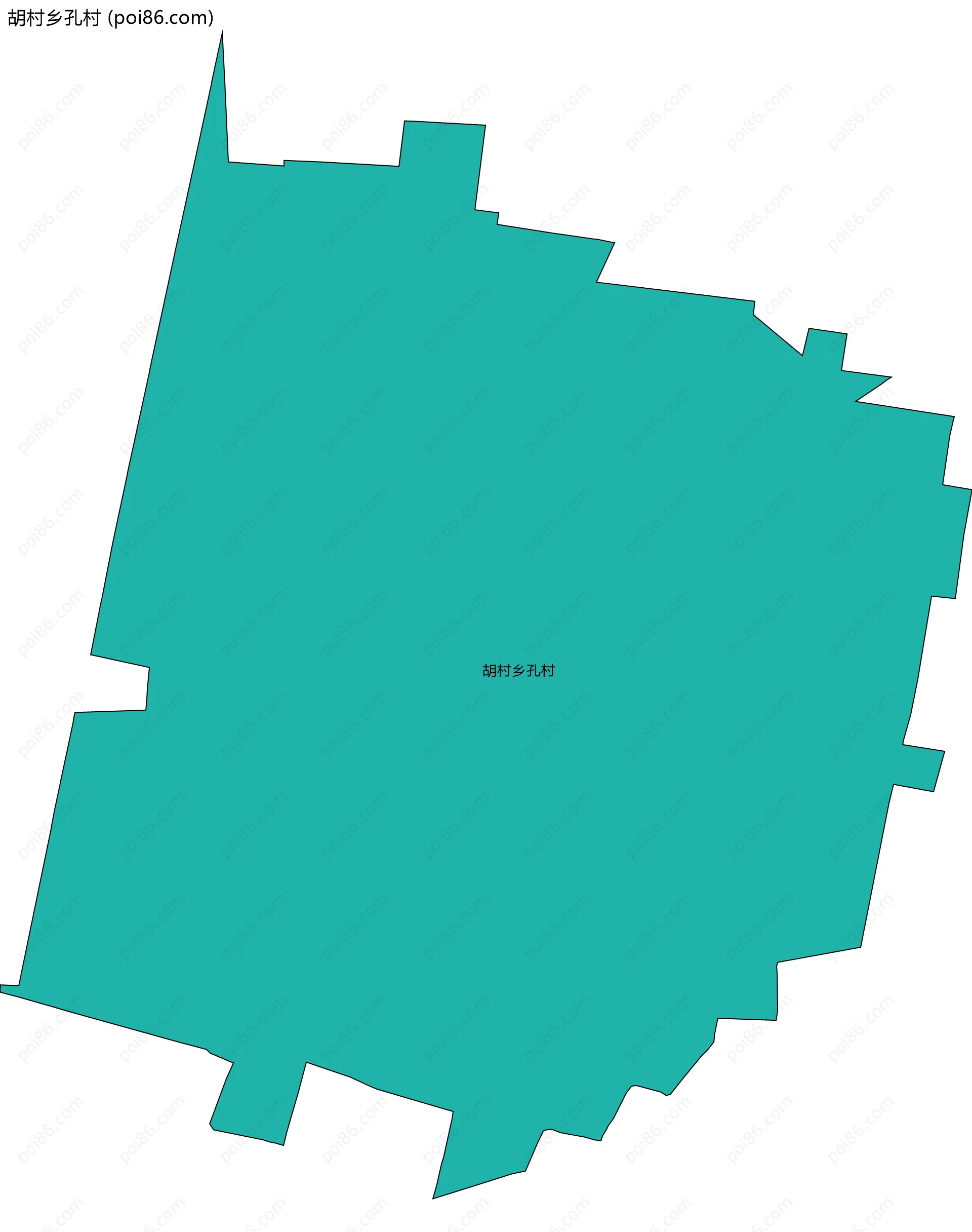 胡村乡孔村边界地图