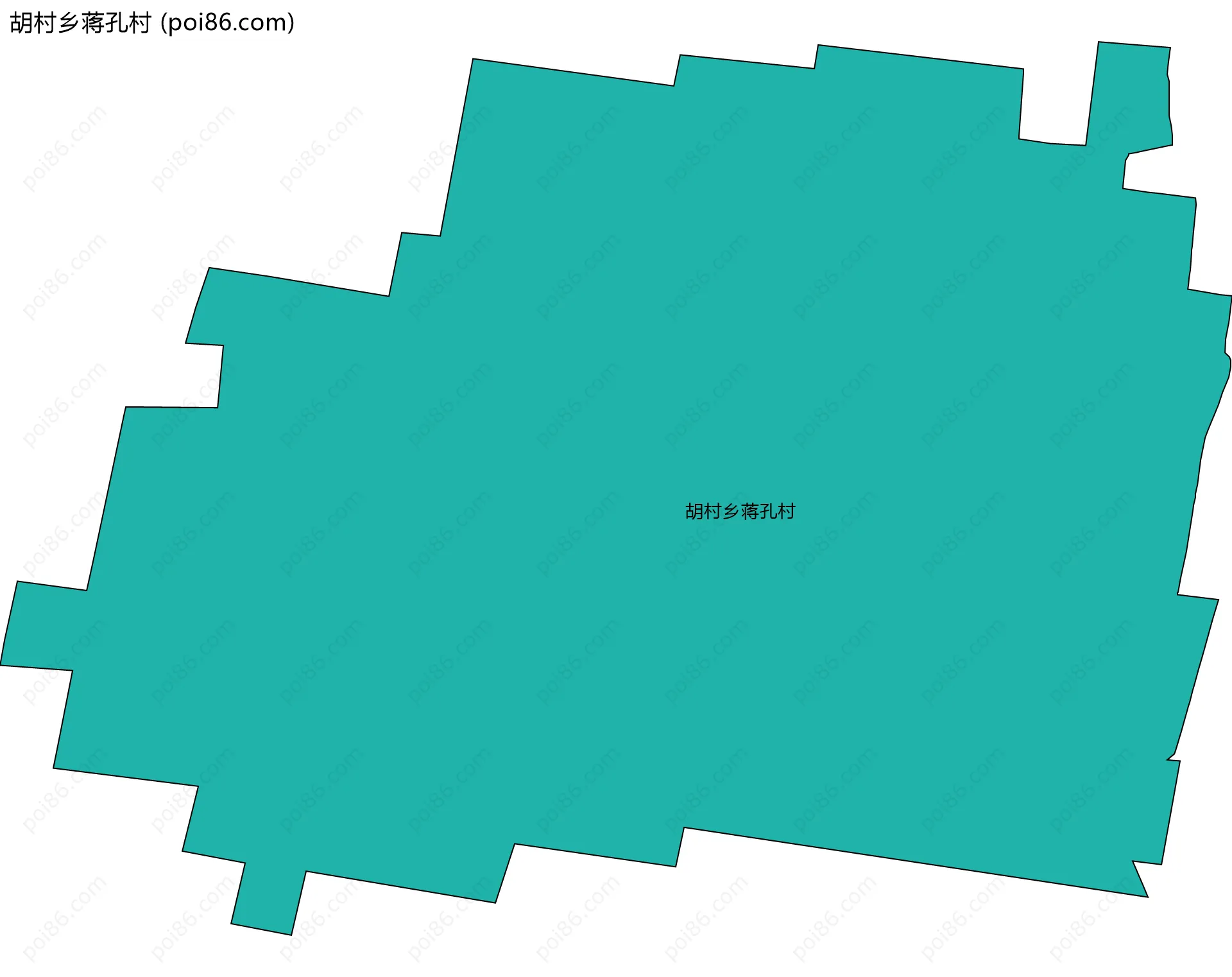 胡村乡蒋孔村边界地图