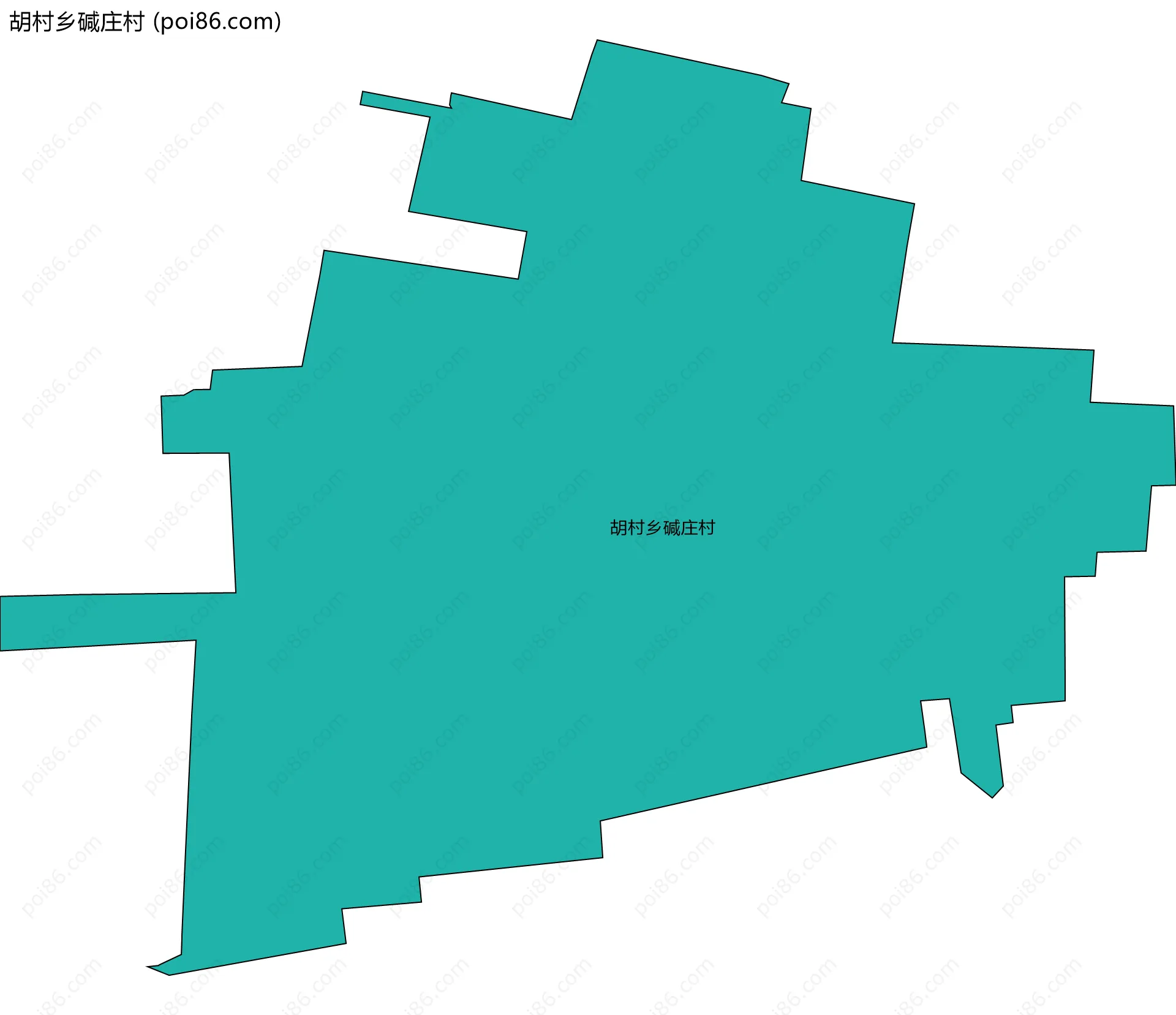 胡村乡碱庄村边界地图