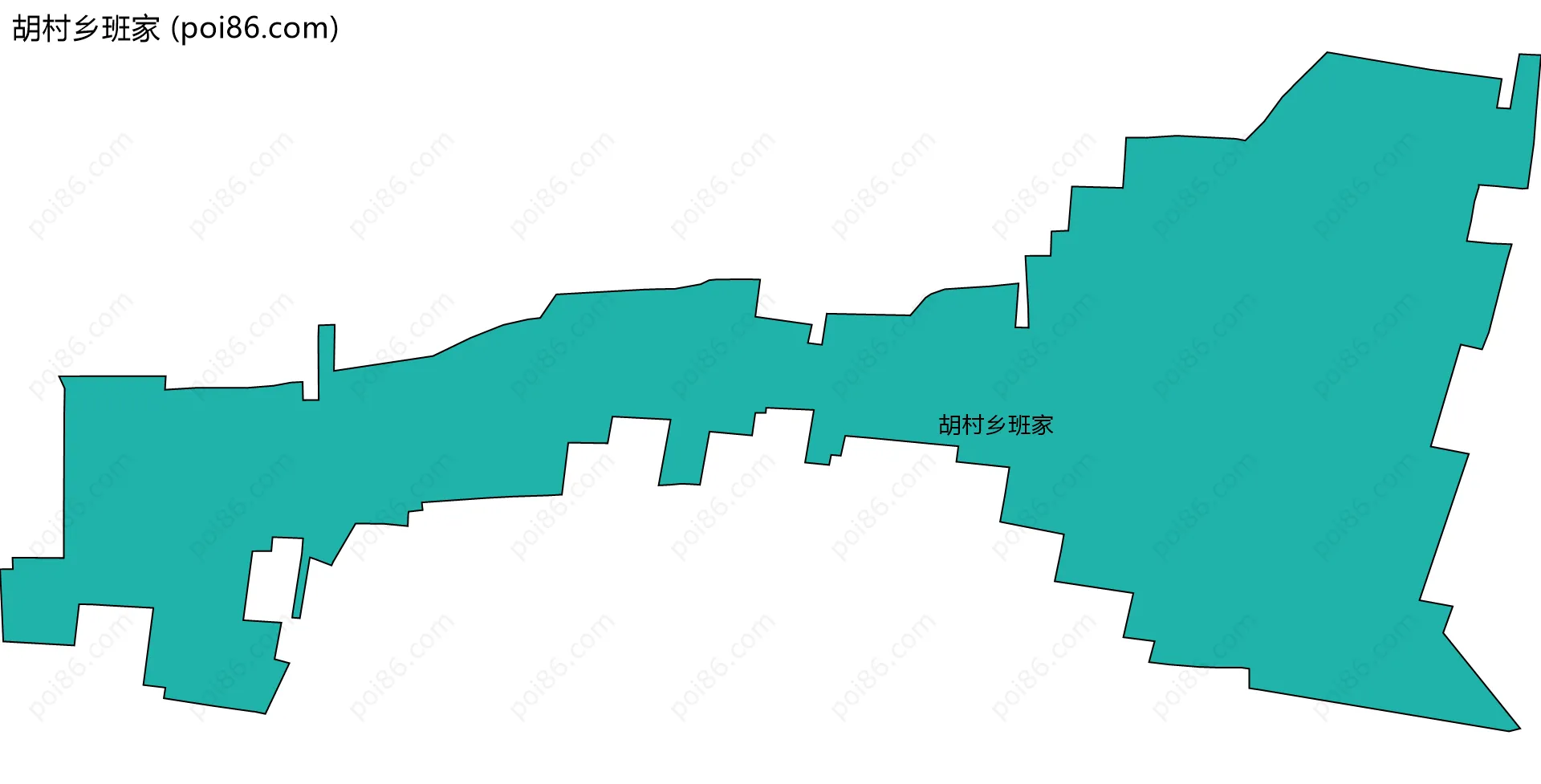 胡村乡班家边界地图