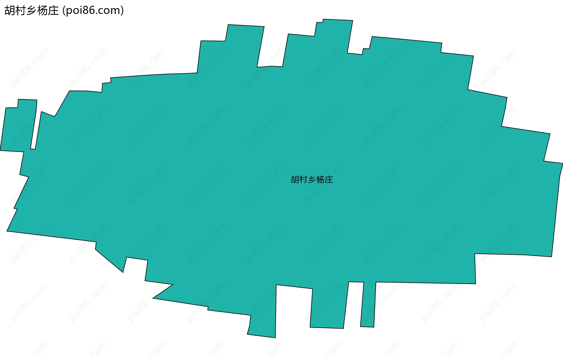 胡村乡杨庄边界地图