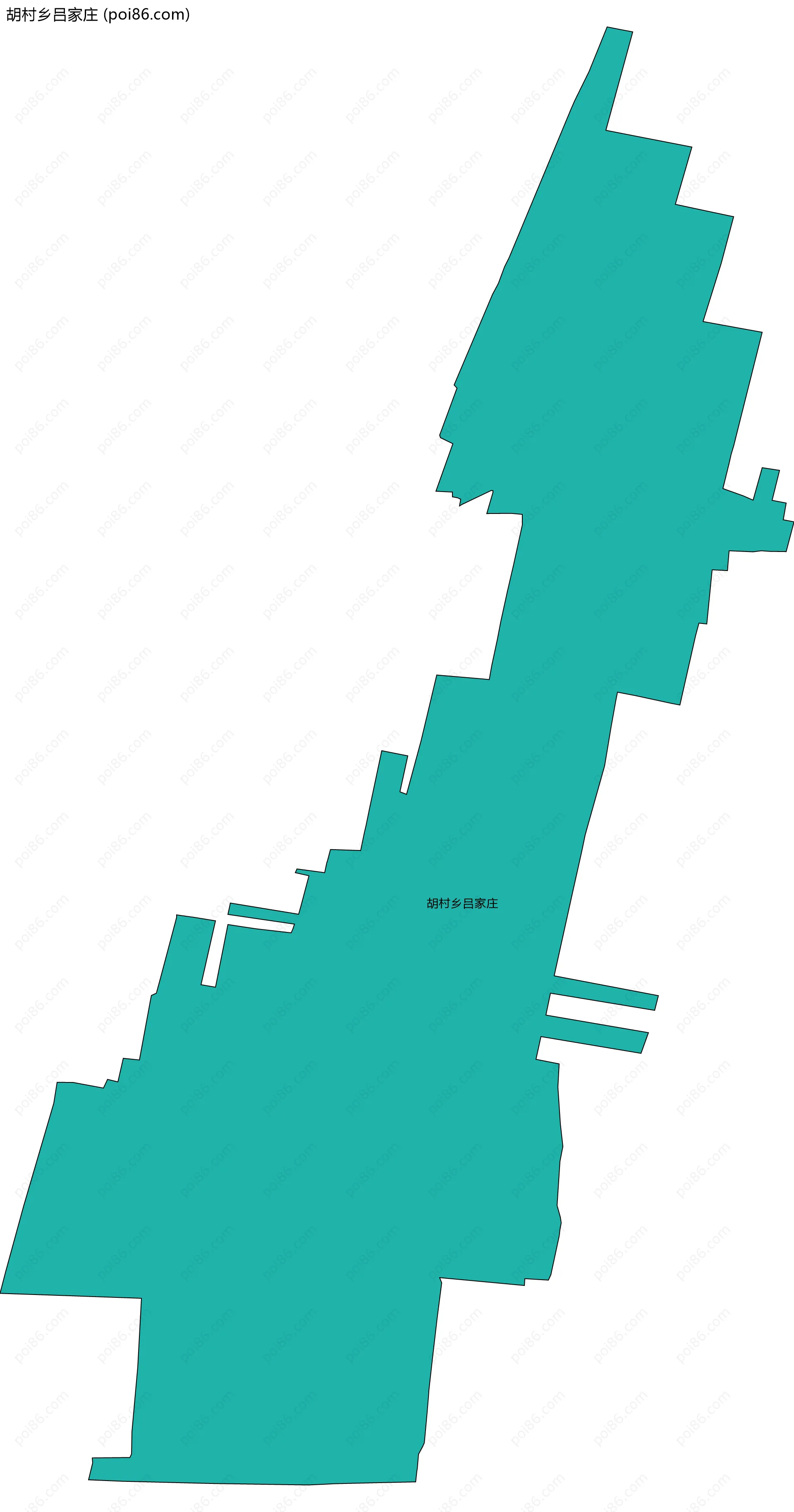 胡村乡吕家庄边界地图