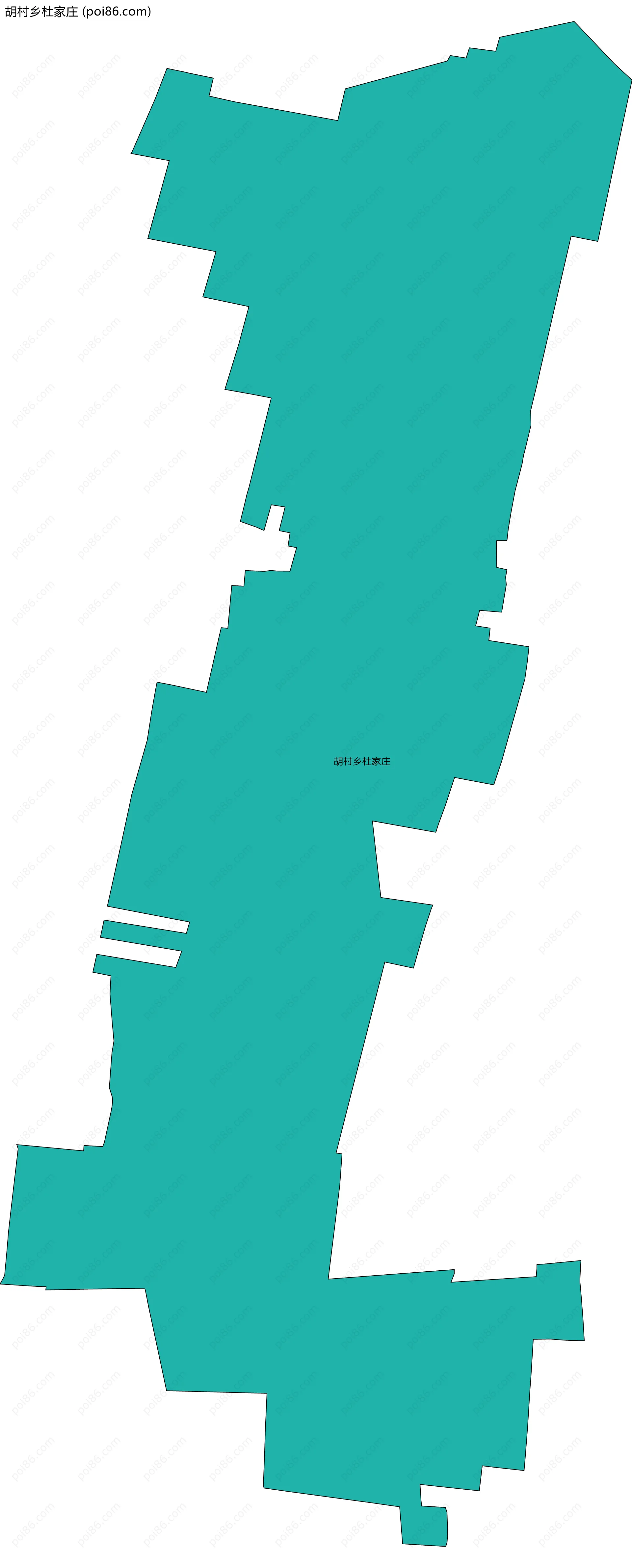 胡村乡杜家庄边界地图