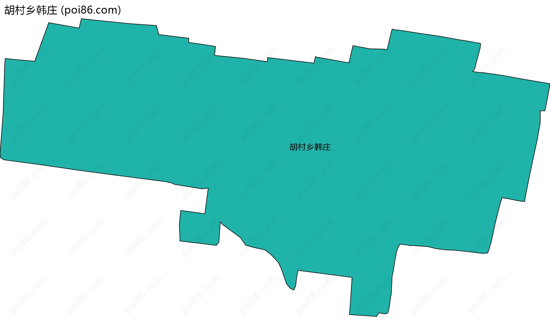 胡村乡韩庄边界地图