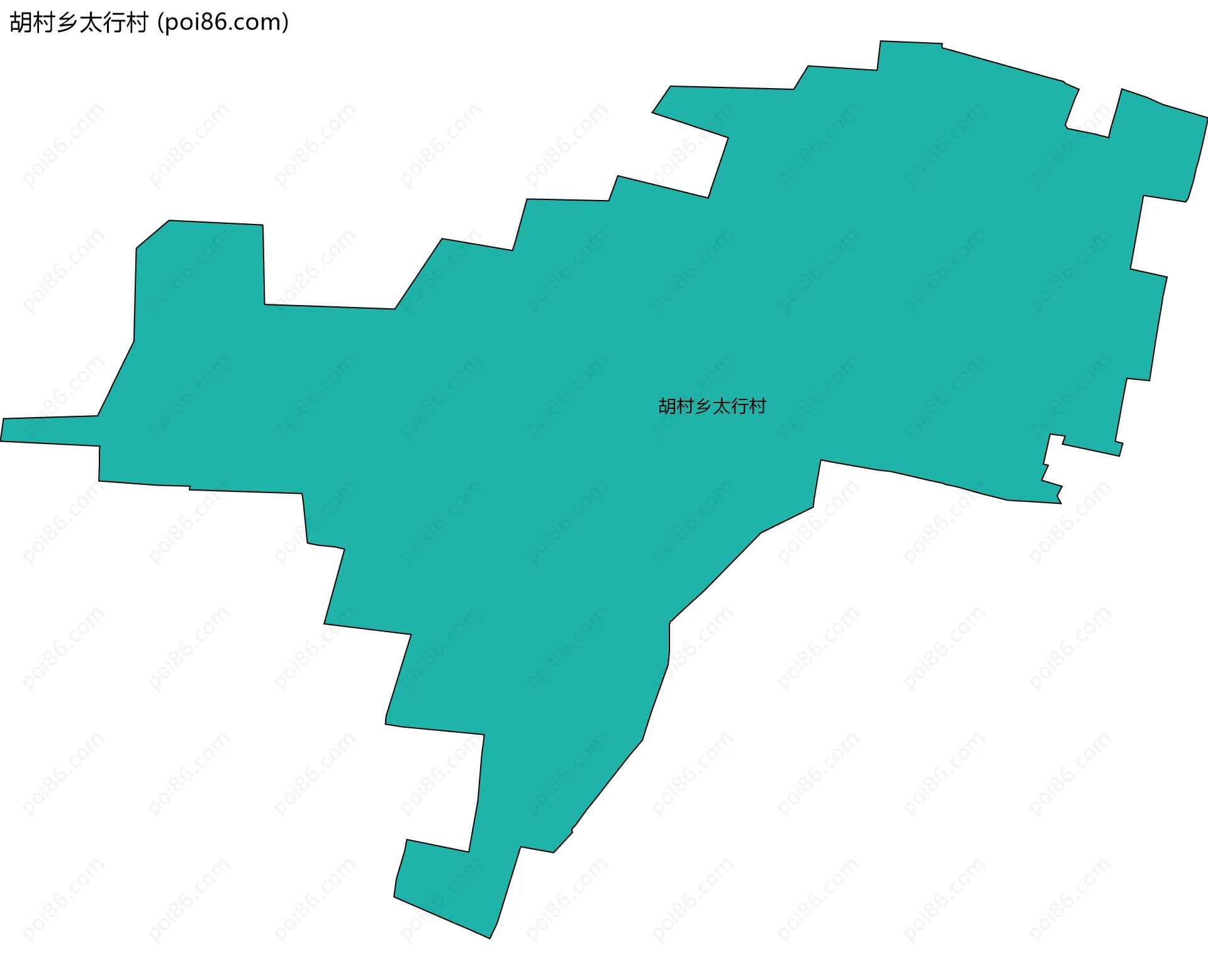 胡村乡太行村边界地图