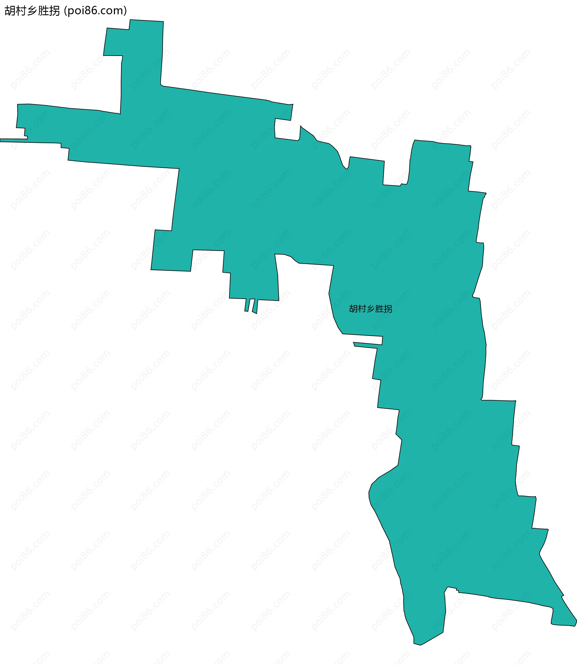 胡村乡胜拐边界地图