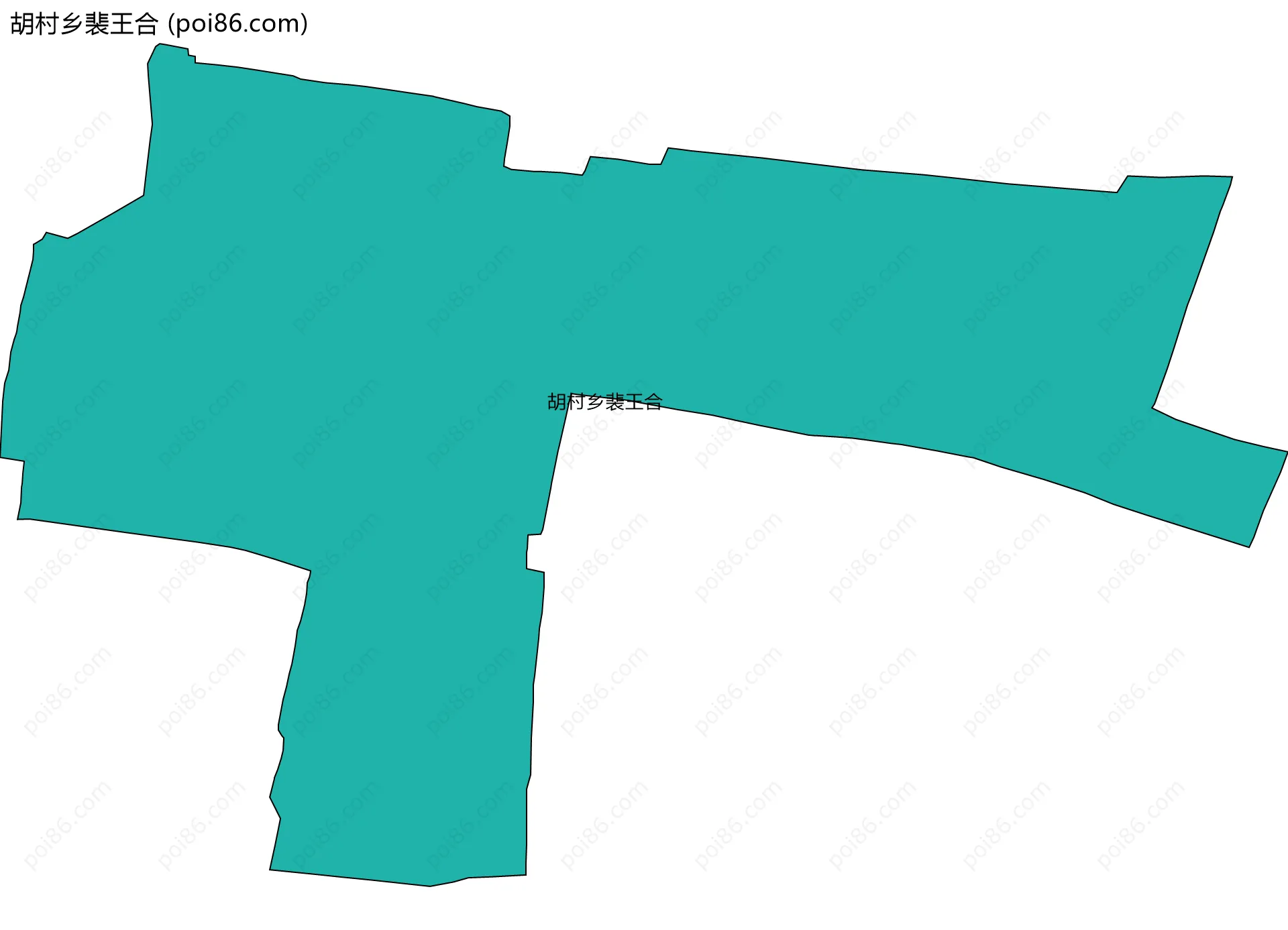 胡村乡裴王合边界地图