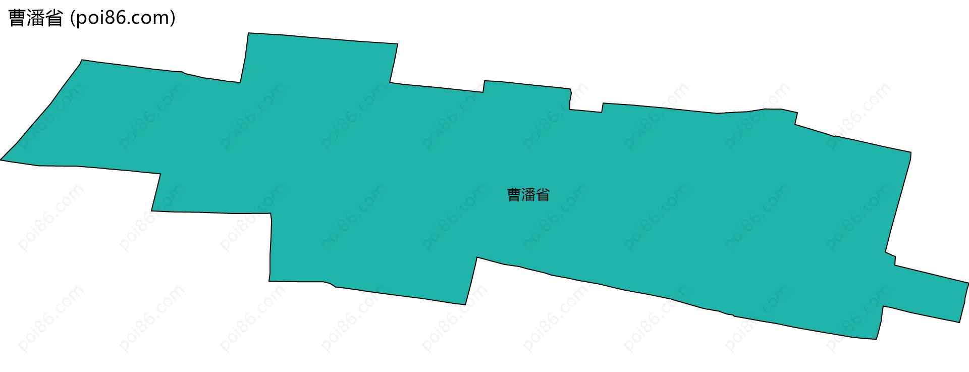 曹潘省边界地图