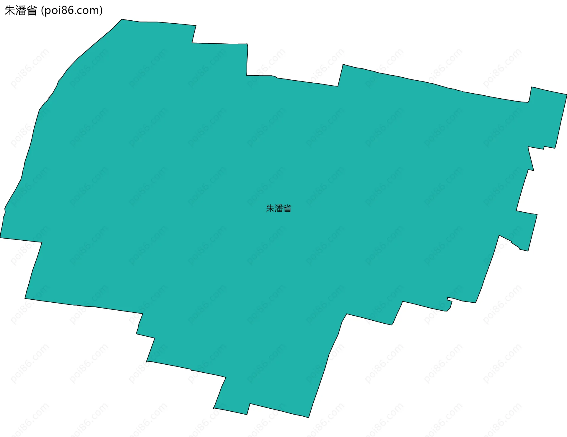 朱潘省边界地图