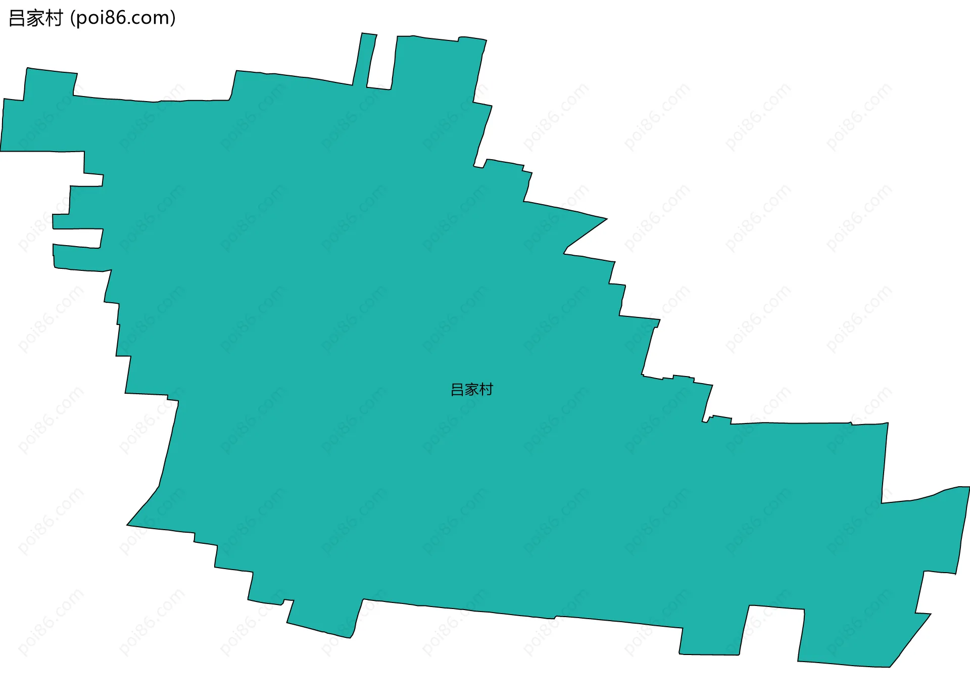 吕家村边界地图