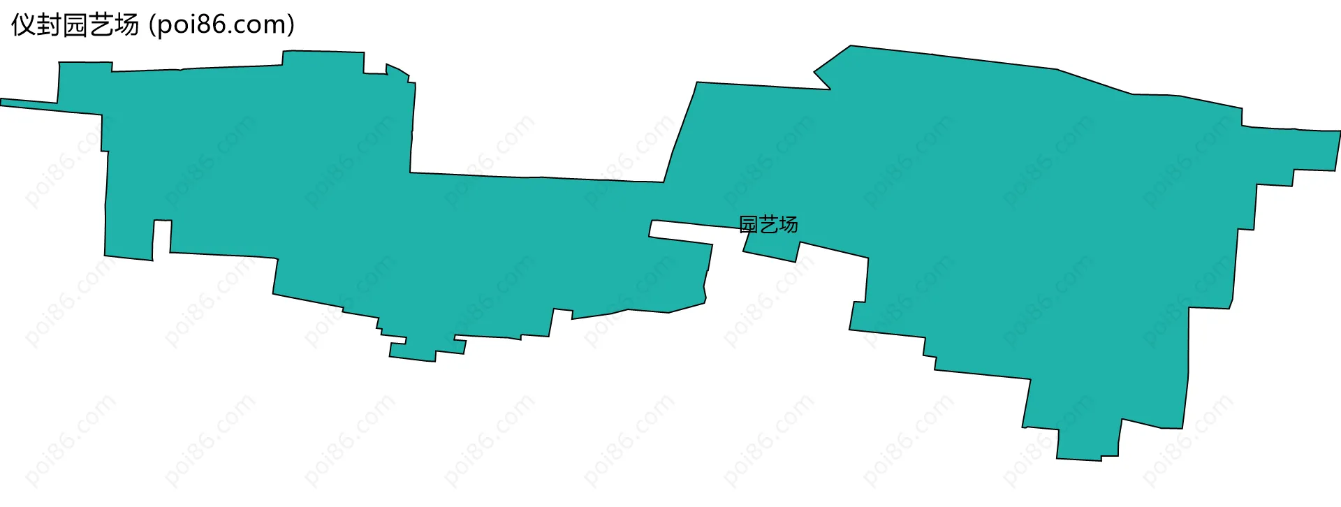 仪封园艺场边界地图(五级行政区划)