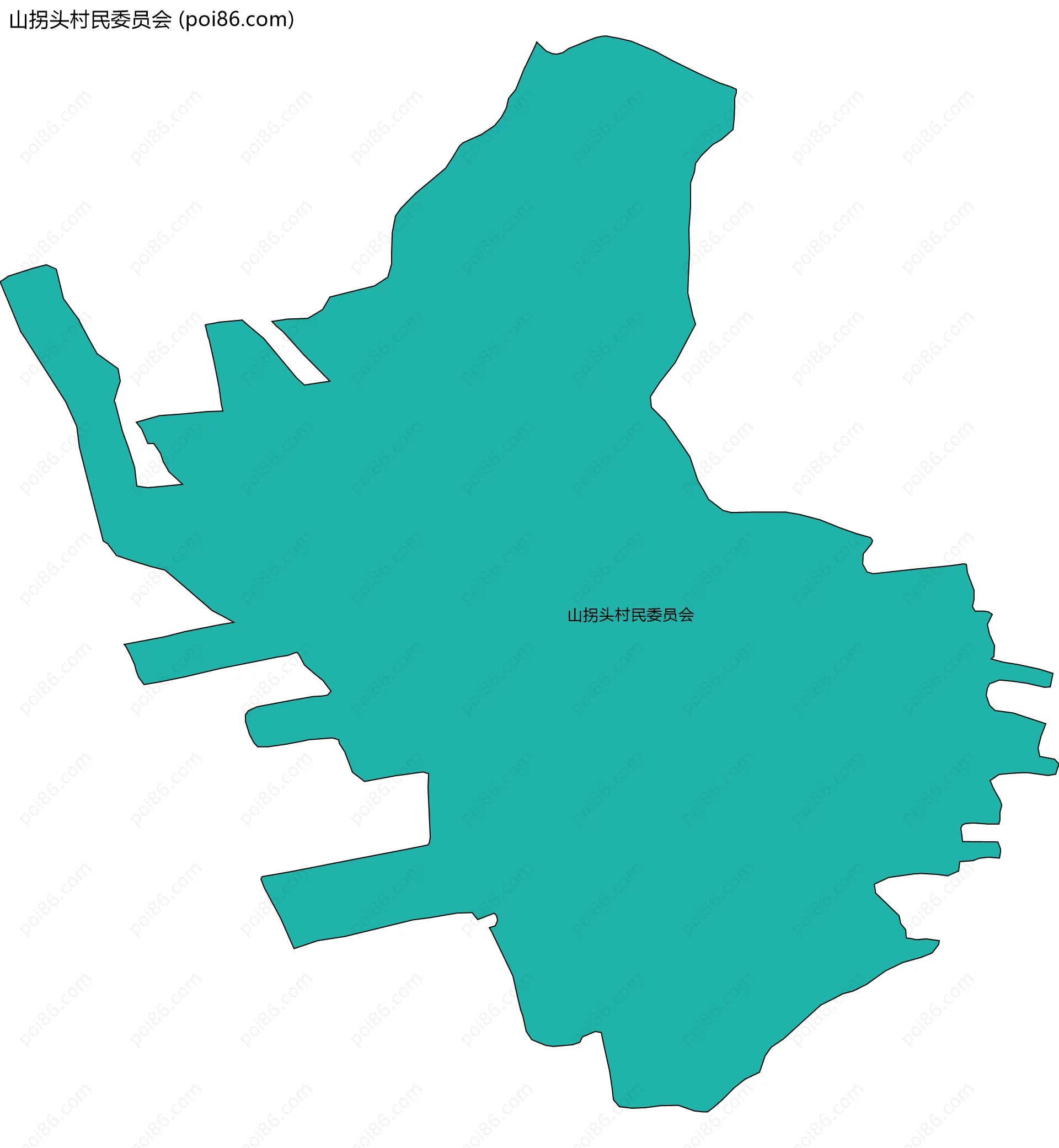 山拐头村民委员会边界地图