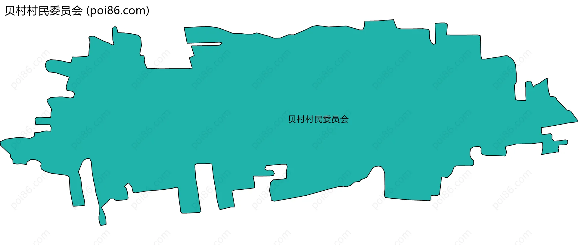 贝村村民委员会边界地图