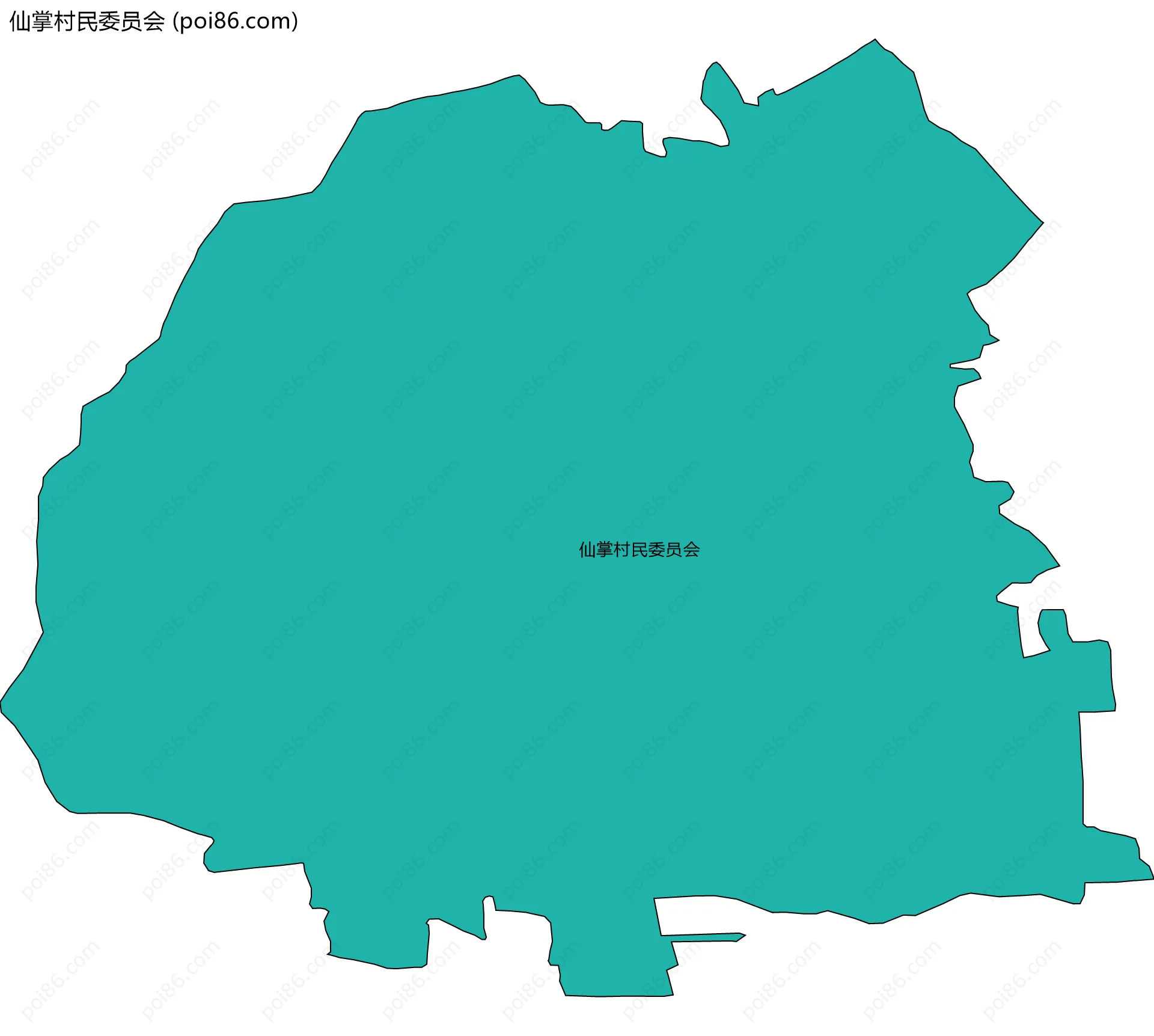 仙掌村民委员会边界地图
