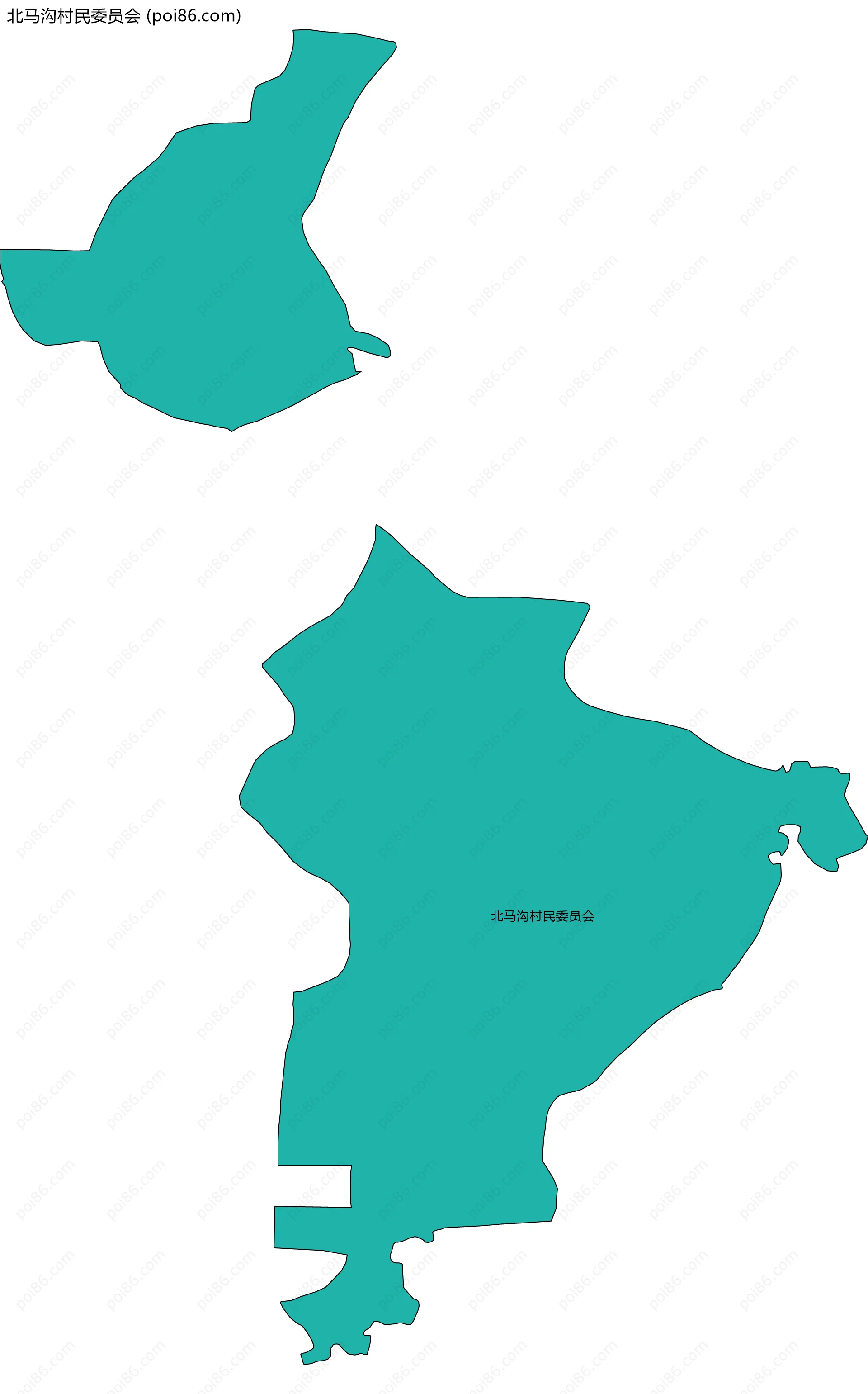 北马沟村民委员会边界地图