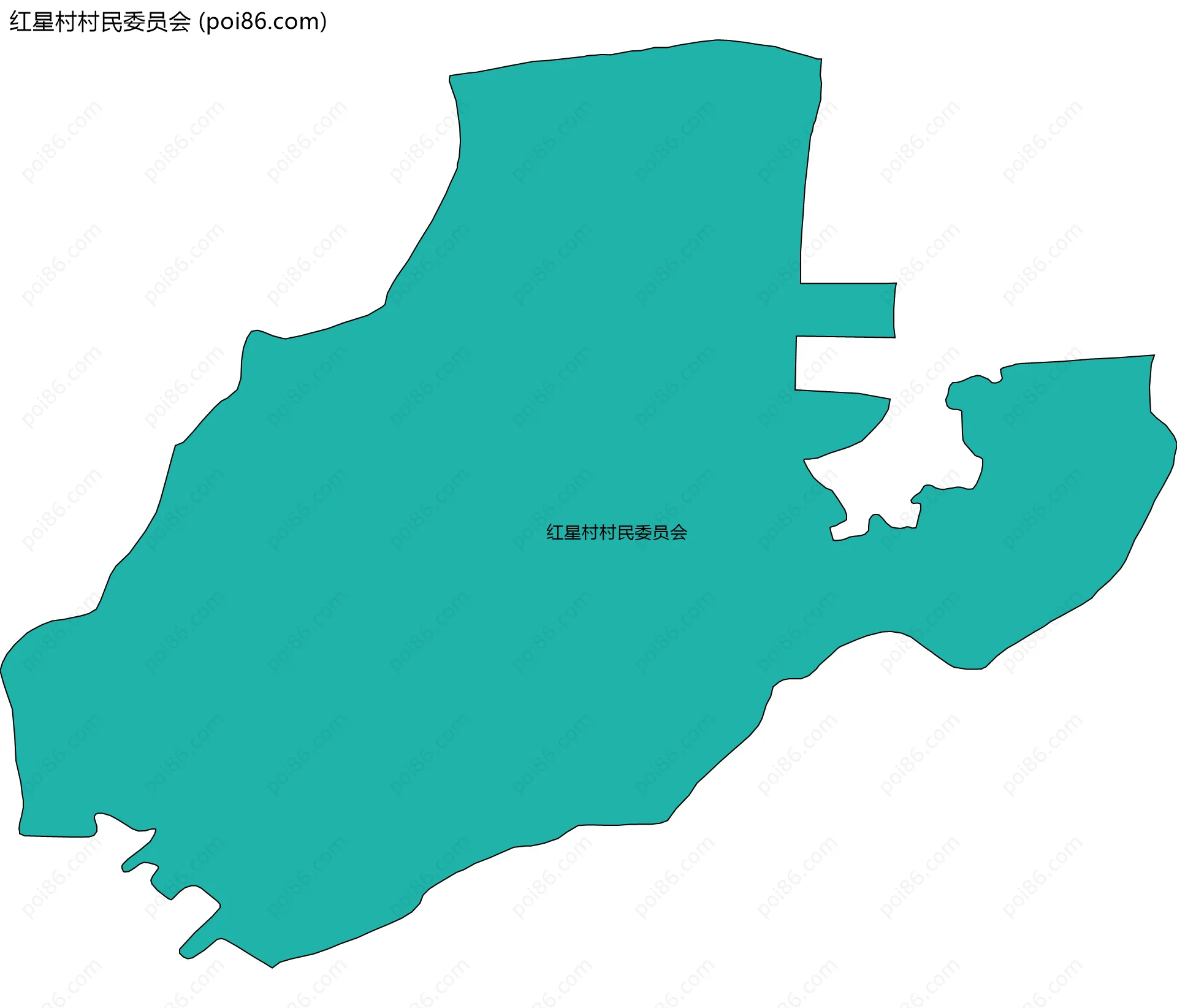 红星村村民委员会边界地图