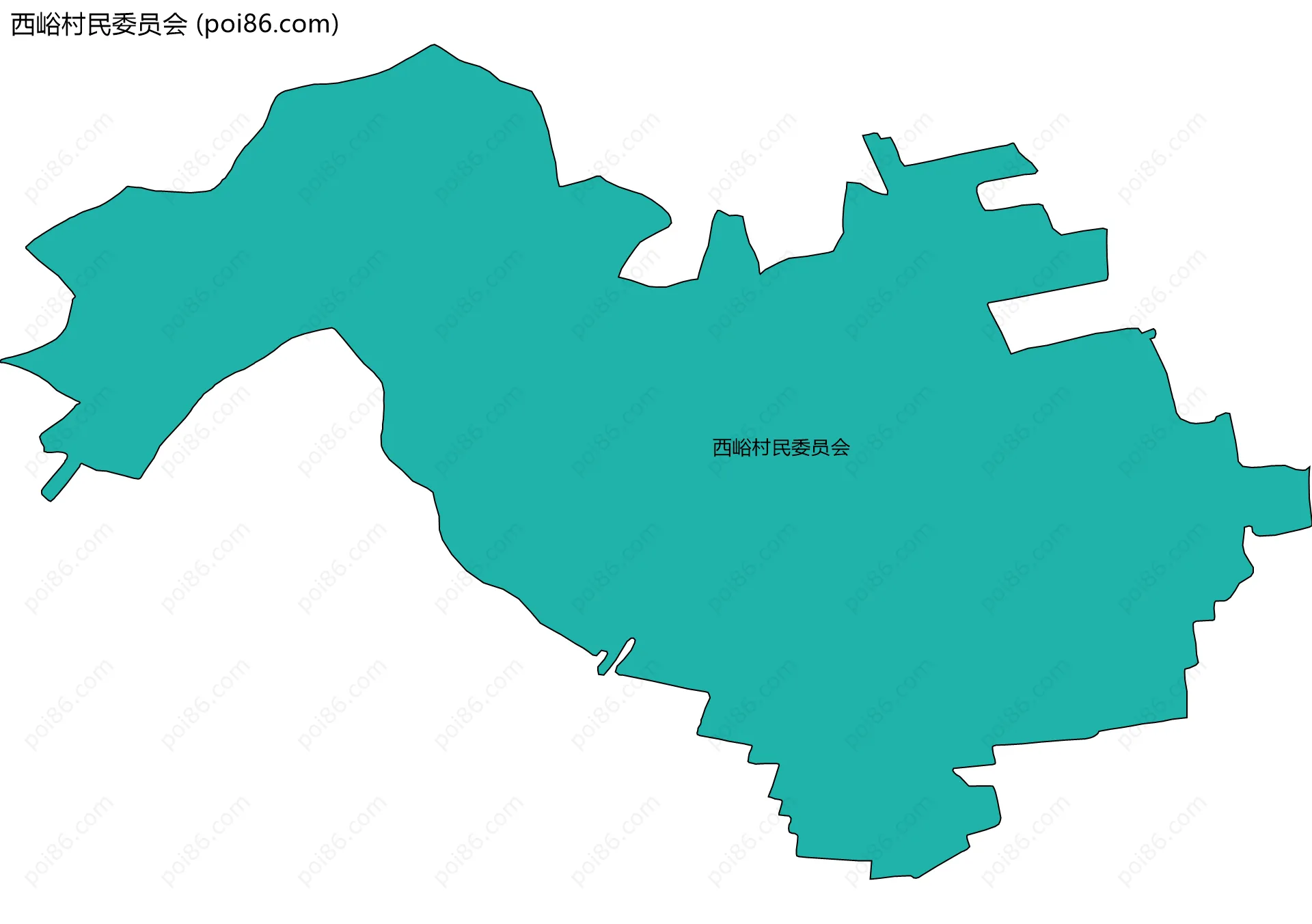 西峪村民委员会边界地图