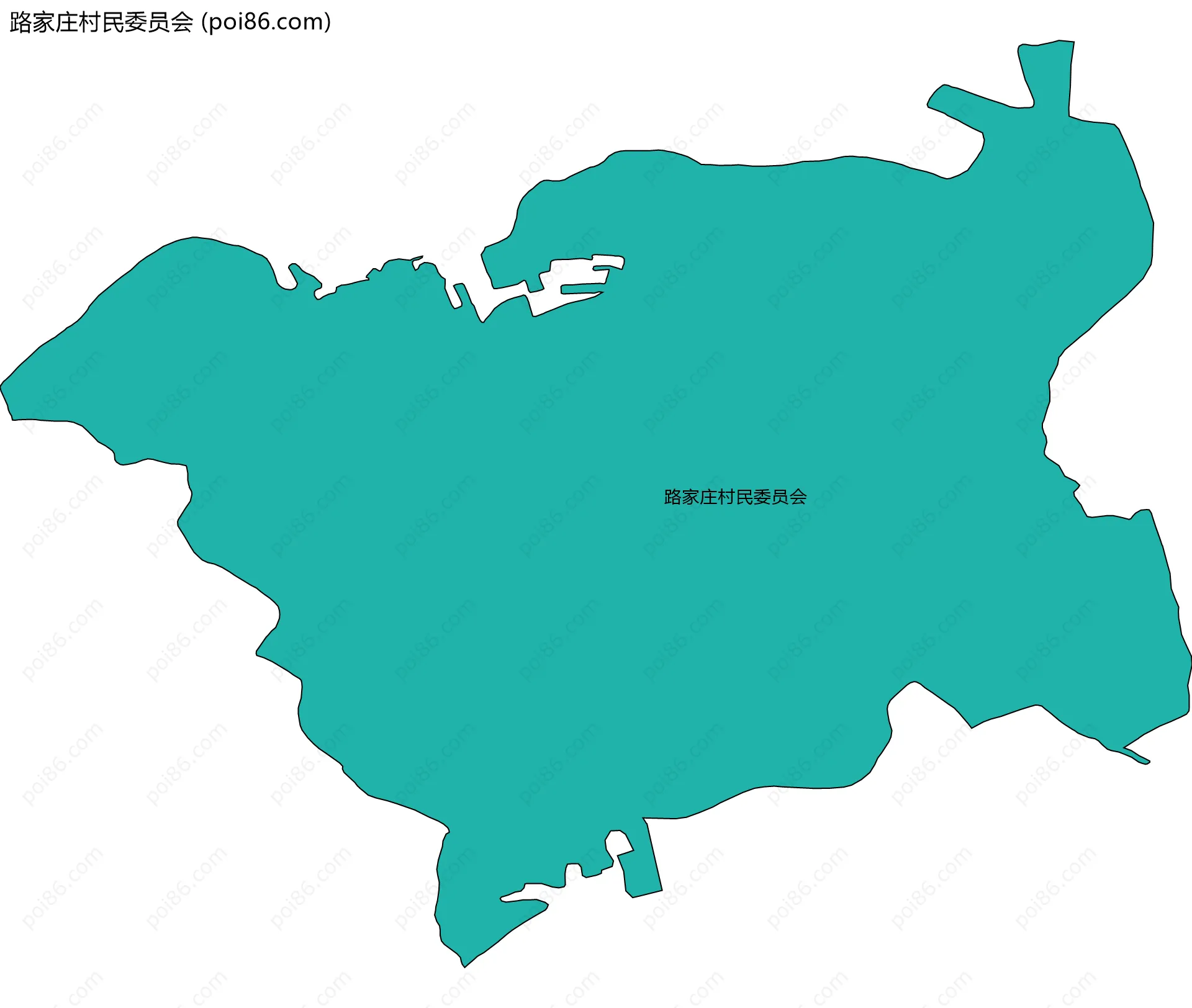 路家庄村民委员会边界地图