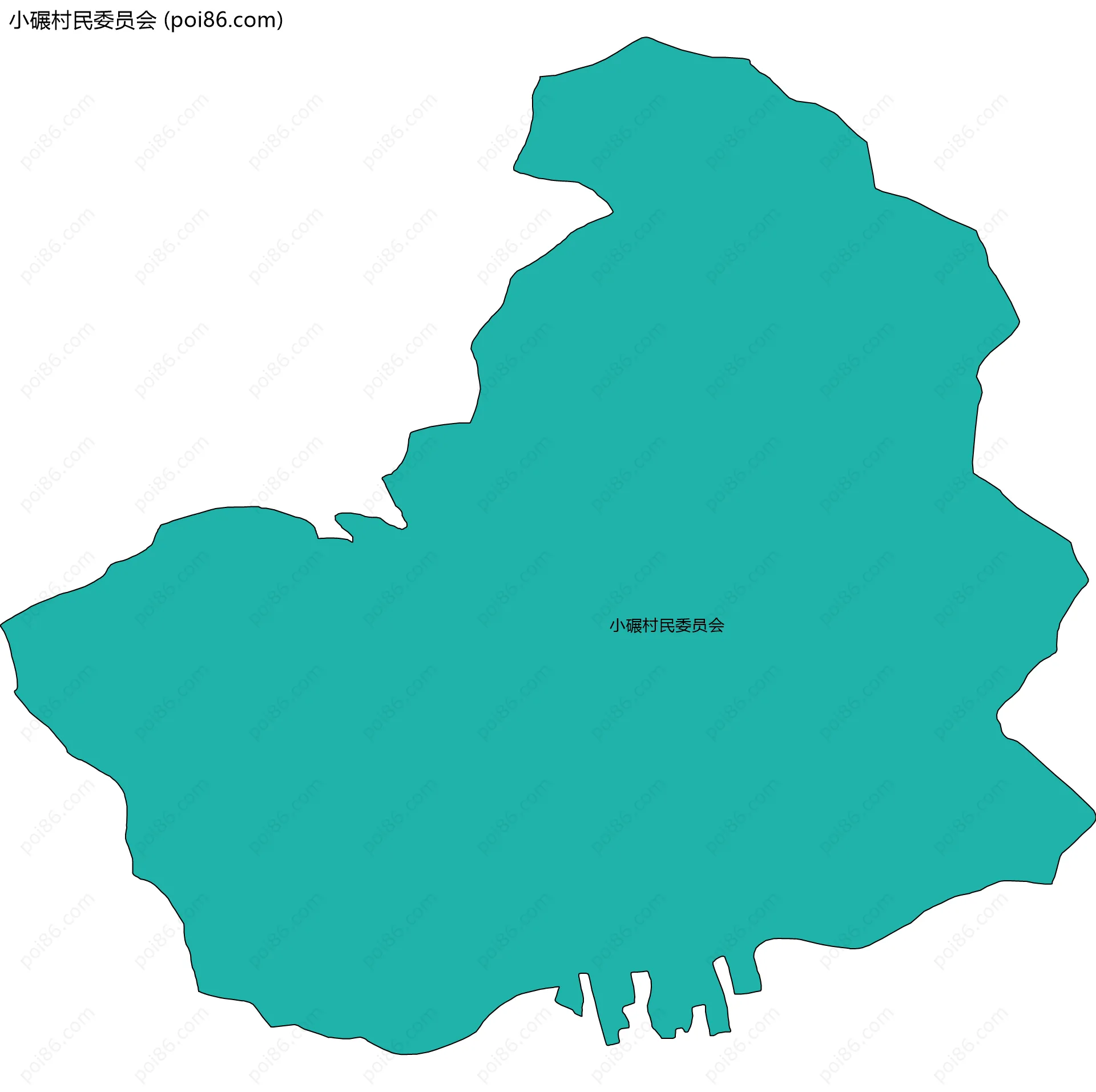 小碾村民委员会边界地图