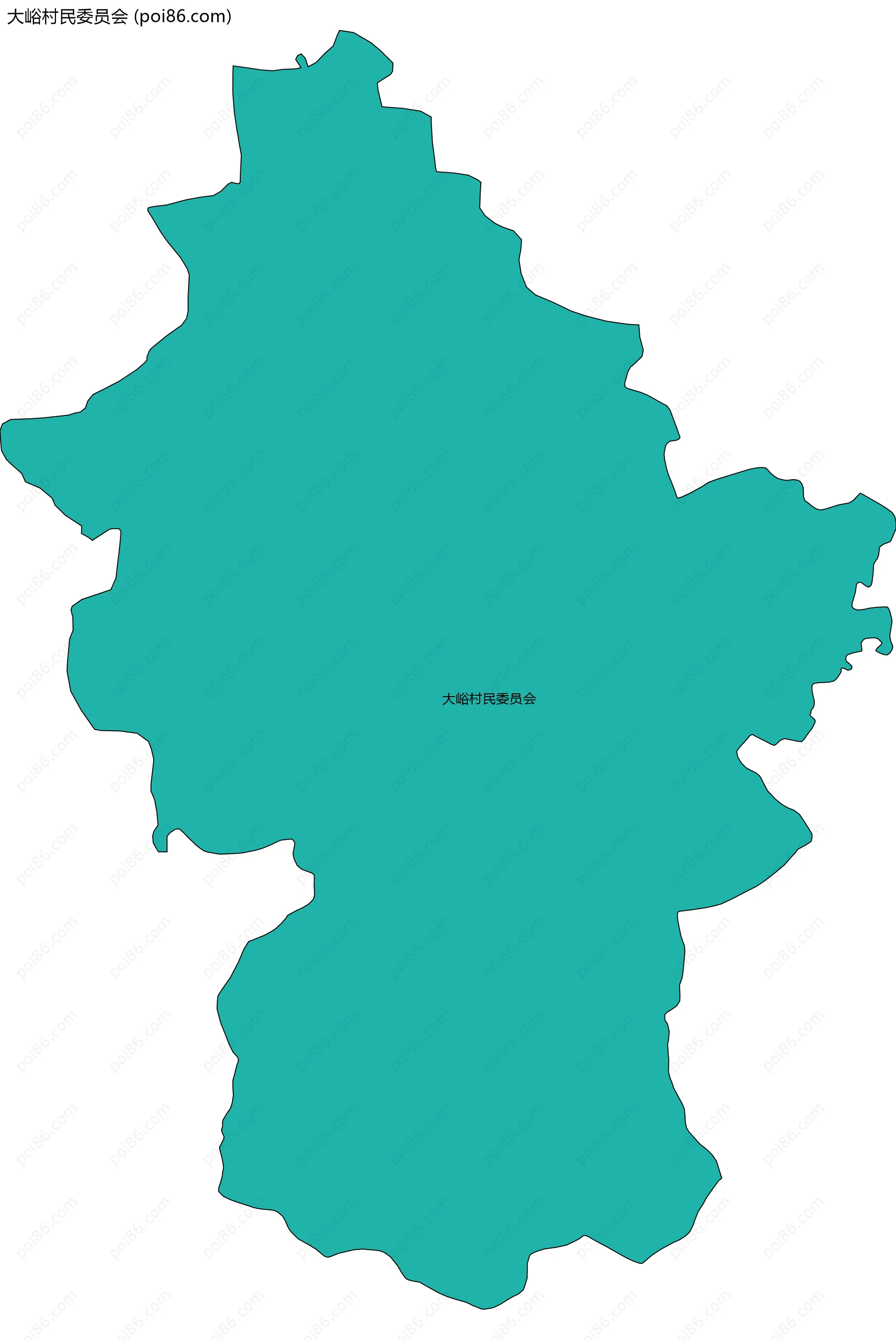 大峪村民委员会边界地图