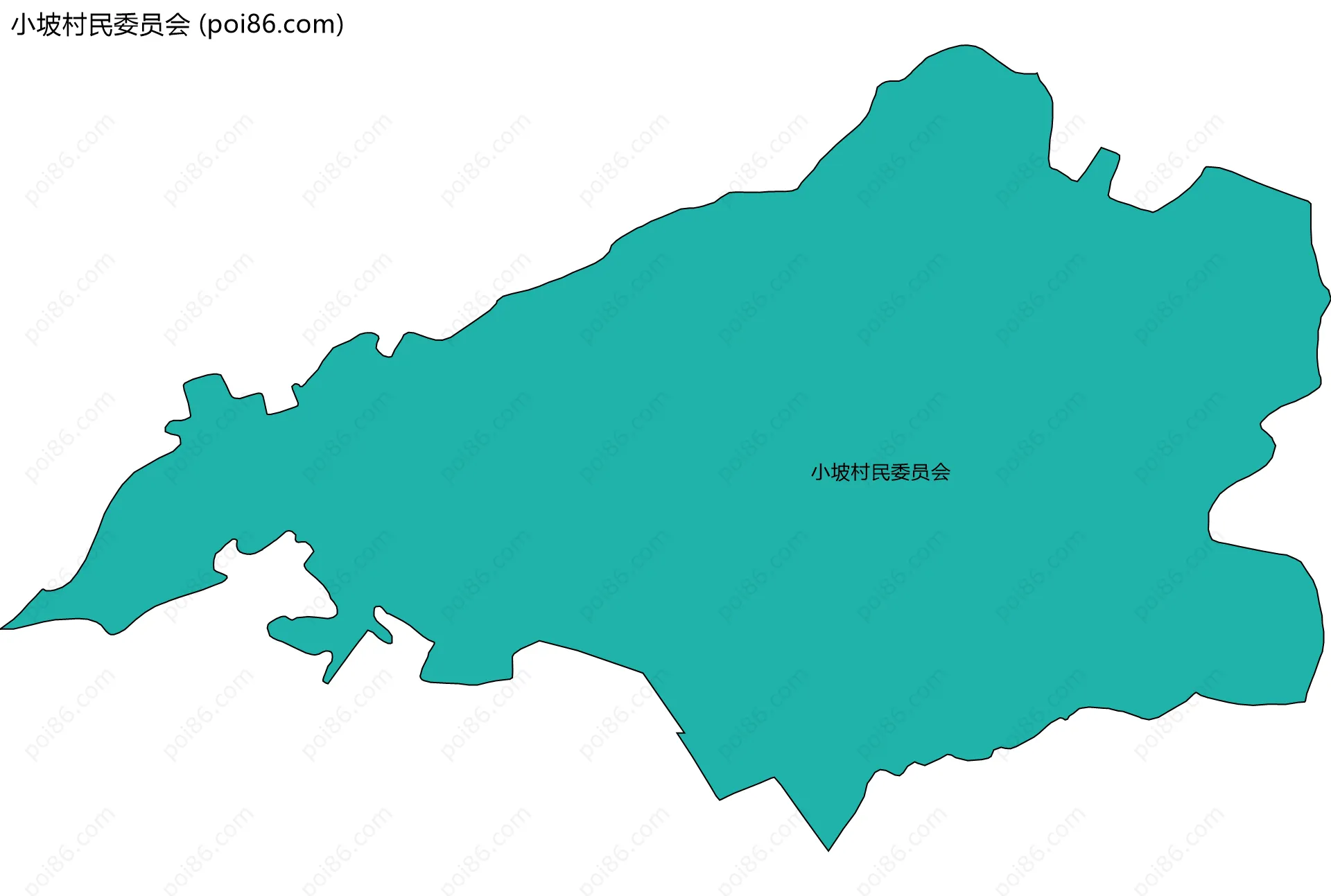 小坡村民委员会边界地图