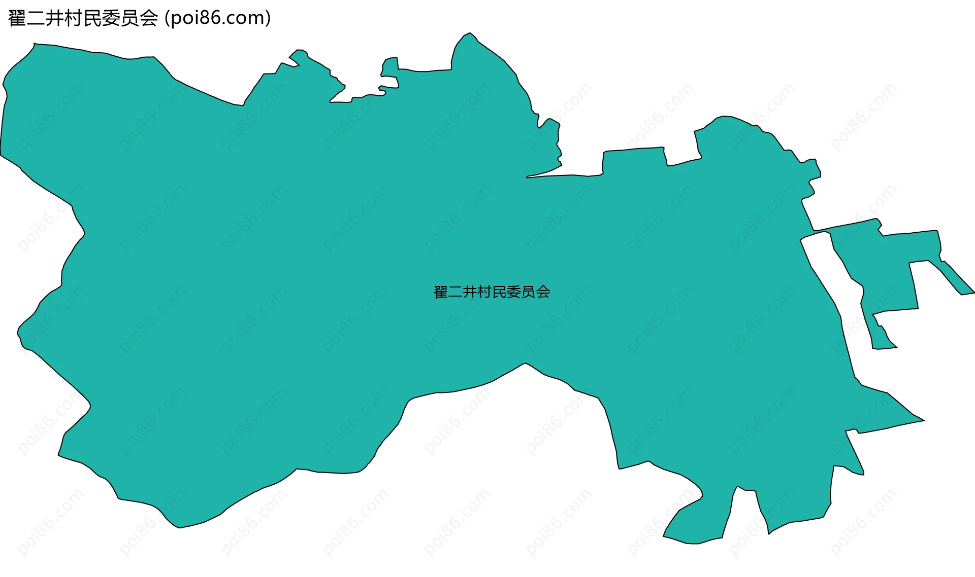 翟二井村民委员会边界地图