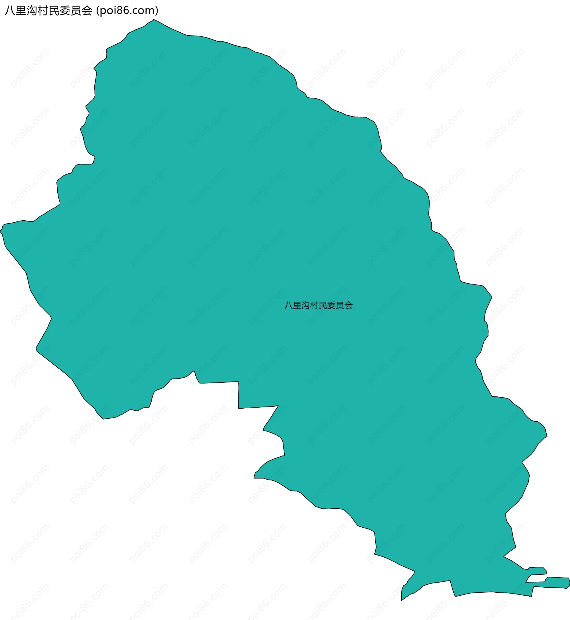 八里沟村民委员会边界地图