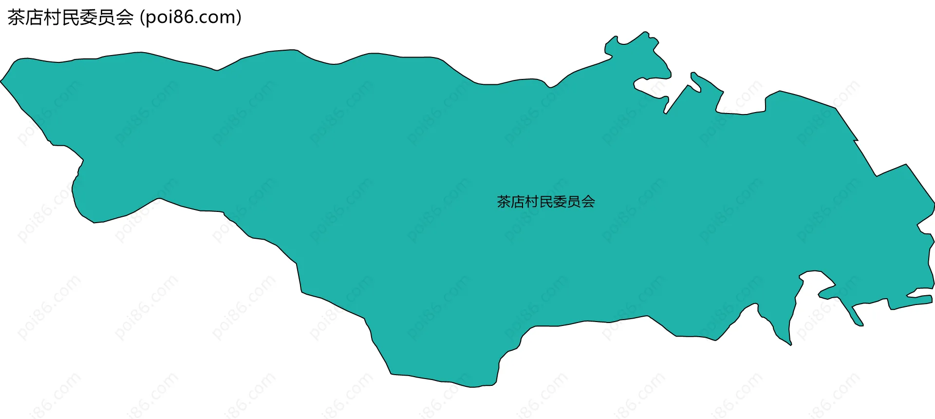 茶店村民委员会边界地图