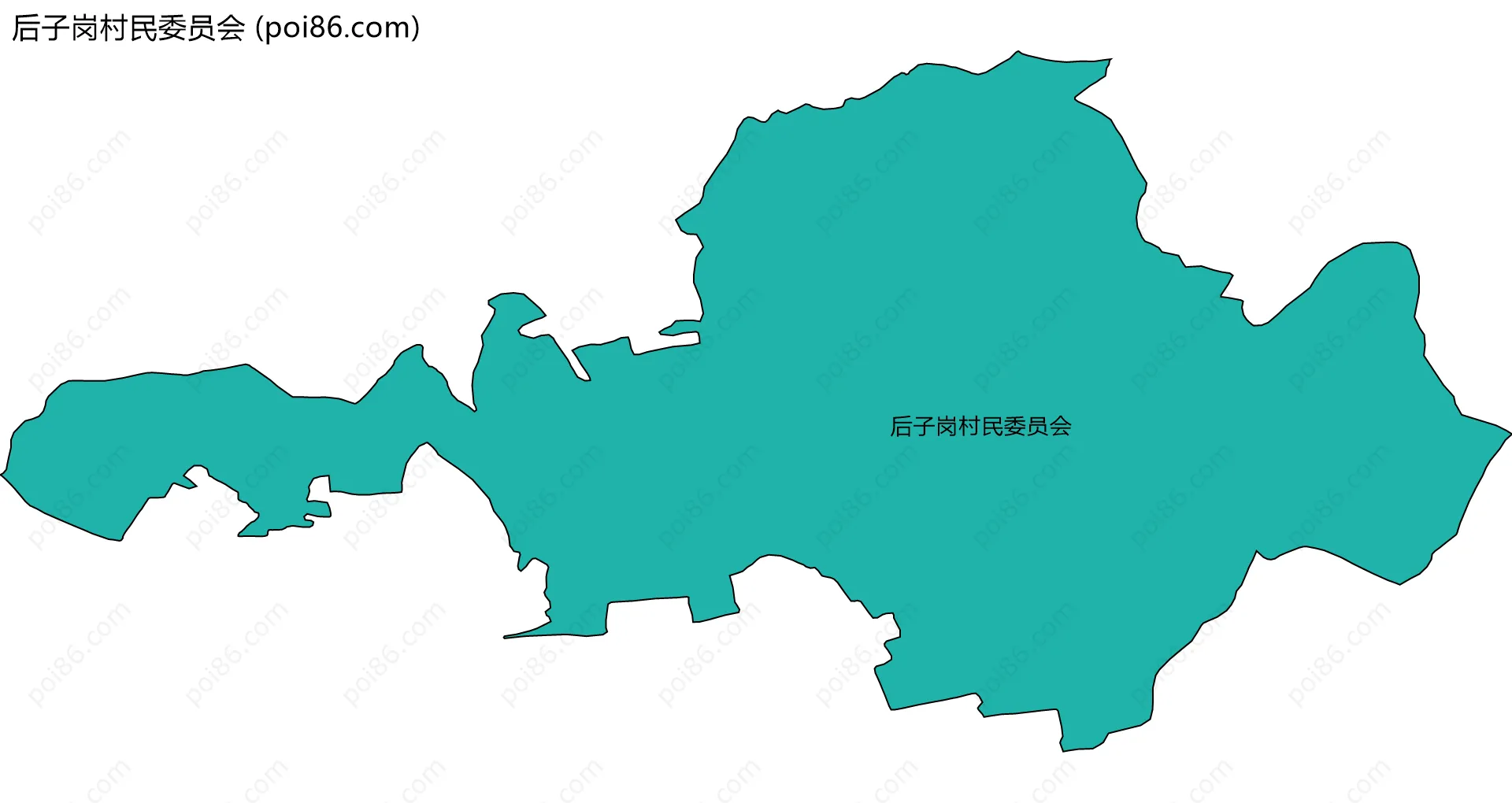 后子岗村民委员会边界地图