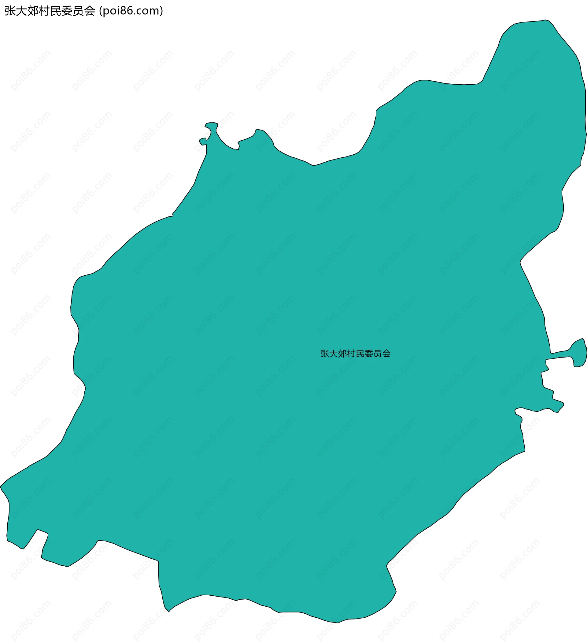 张大郊村民委员会边界地图