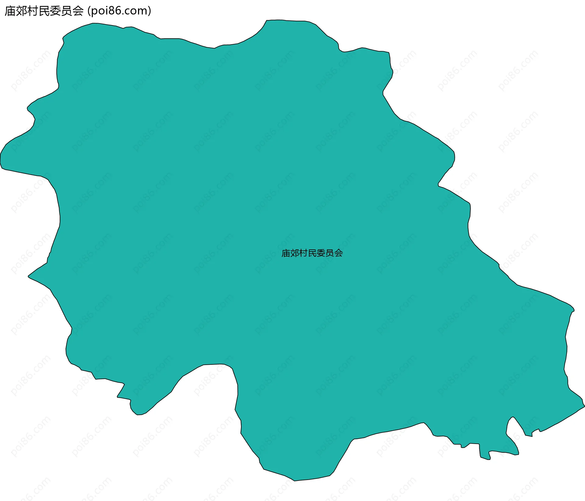 庙郊村民委员会边界地图