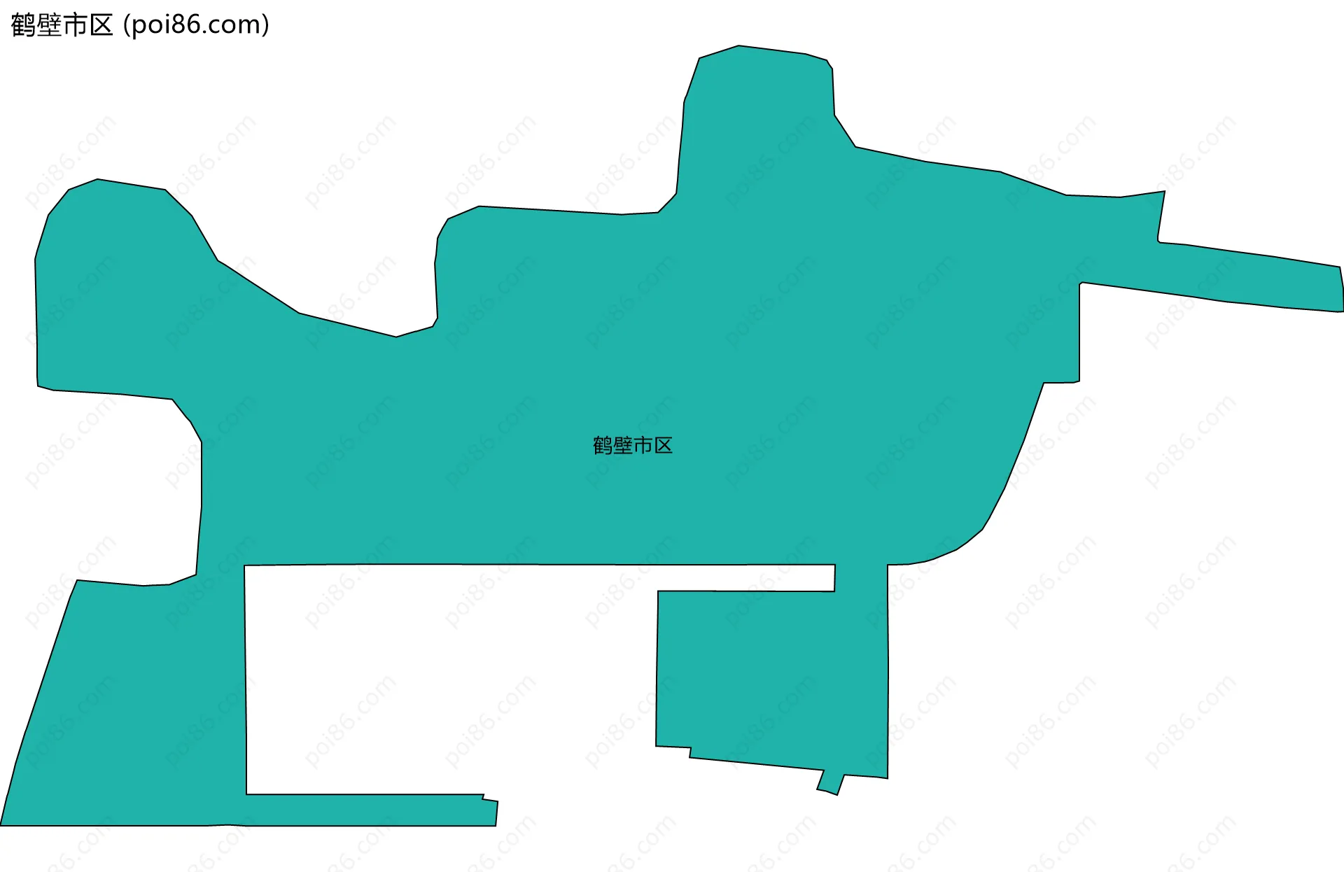 鹤壁市区边界地图