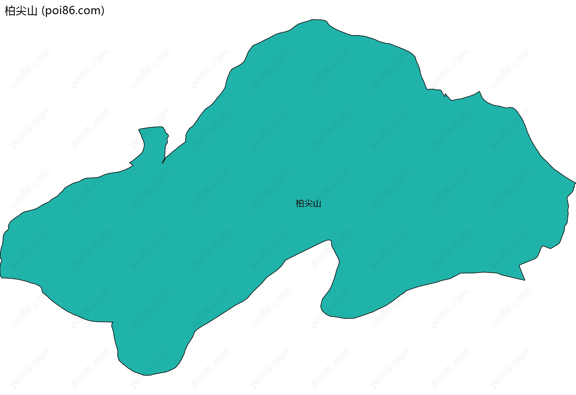 柏尖山边界地图