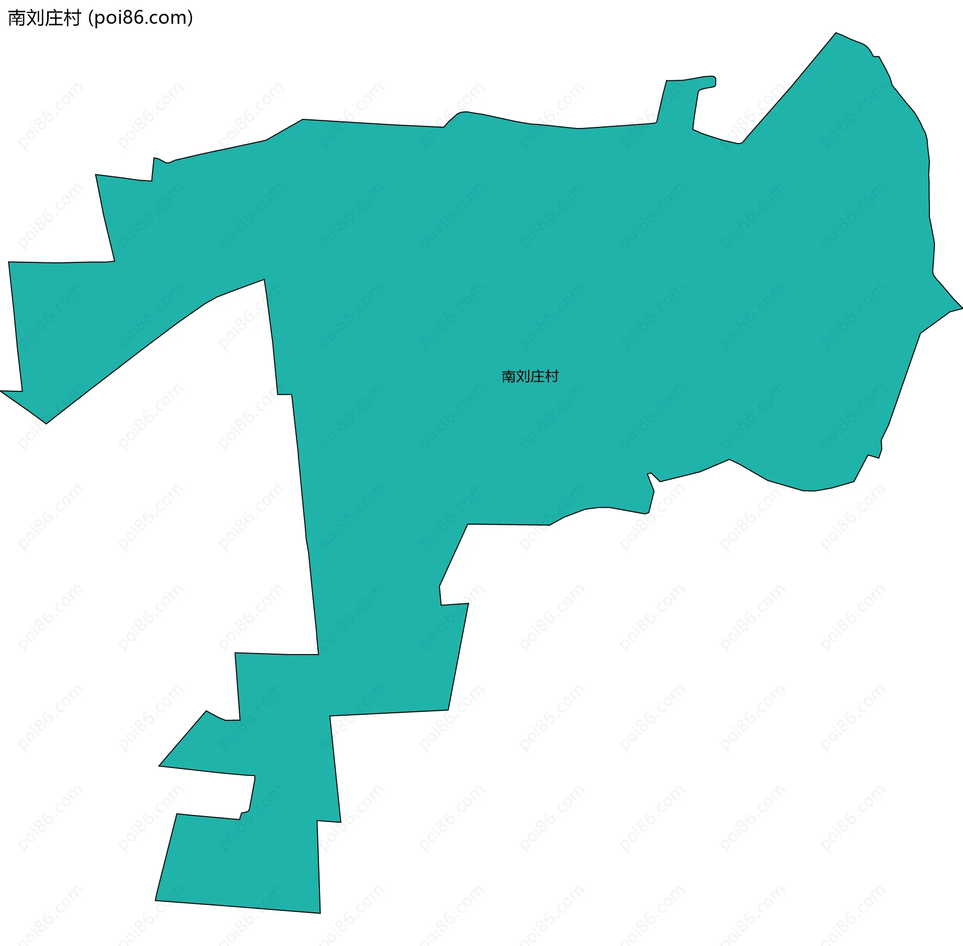 南刘庄村边界地图