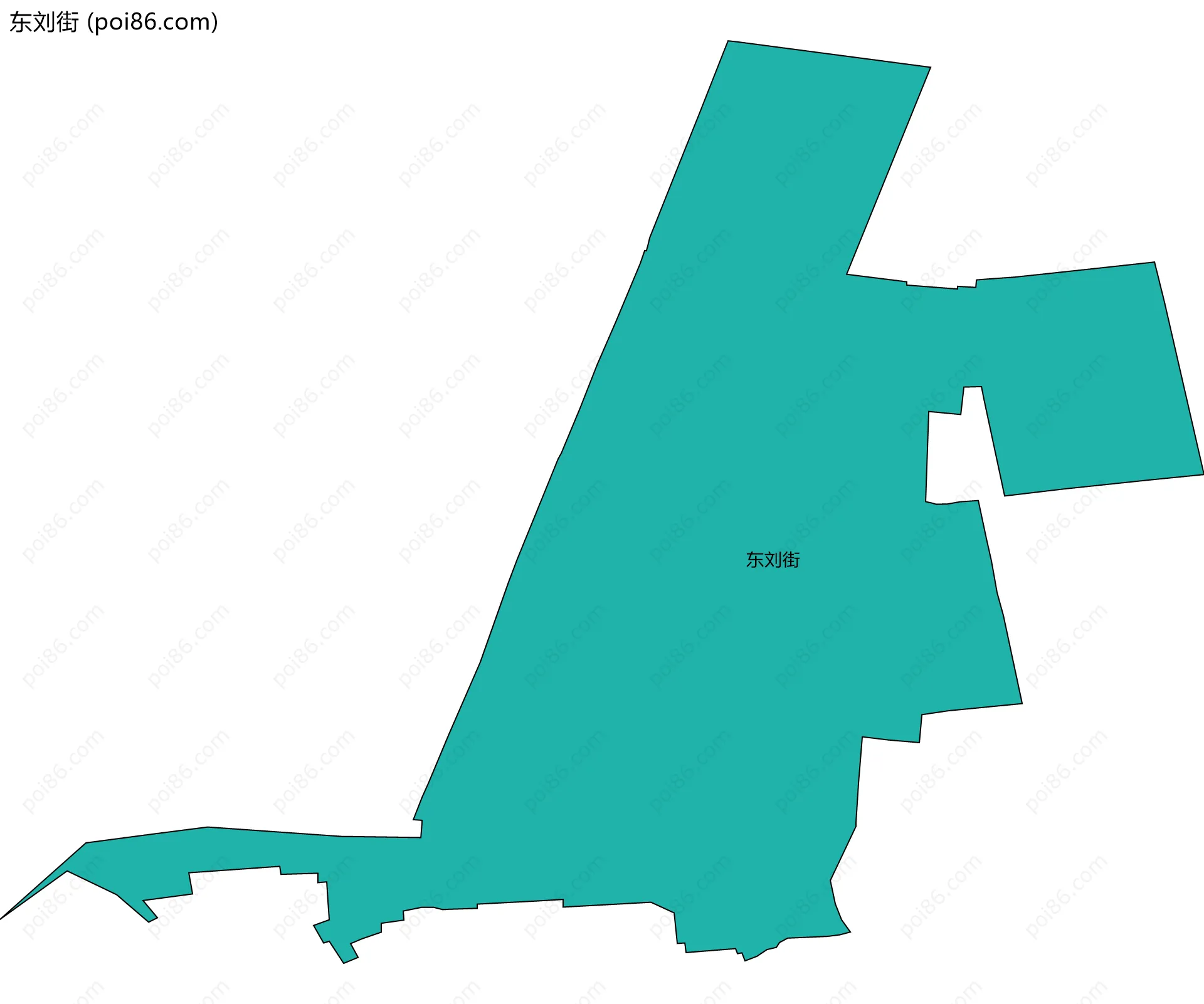 东刘街边界地图