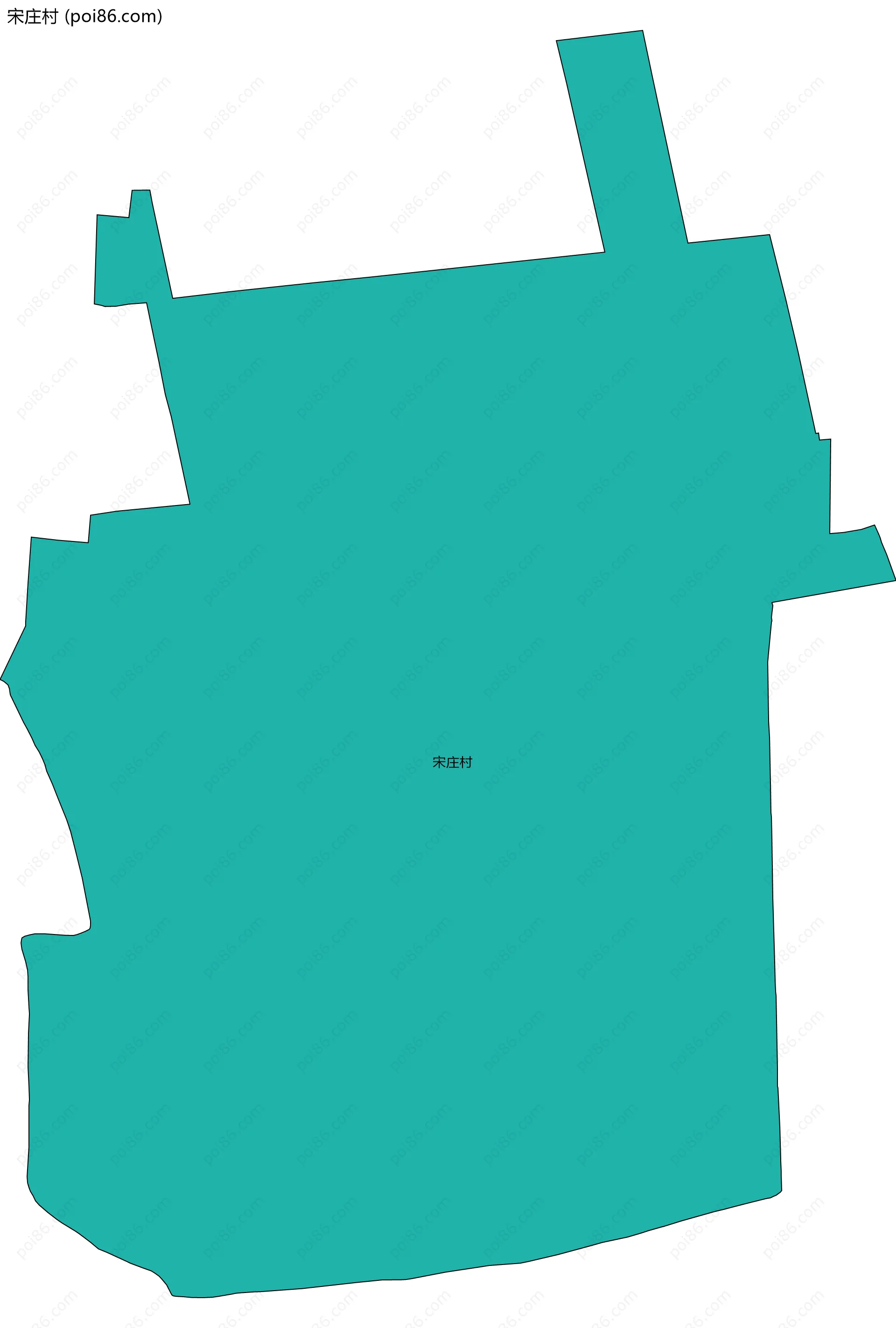 宋庄村边界地图