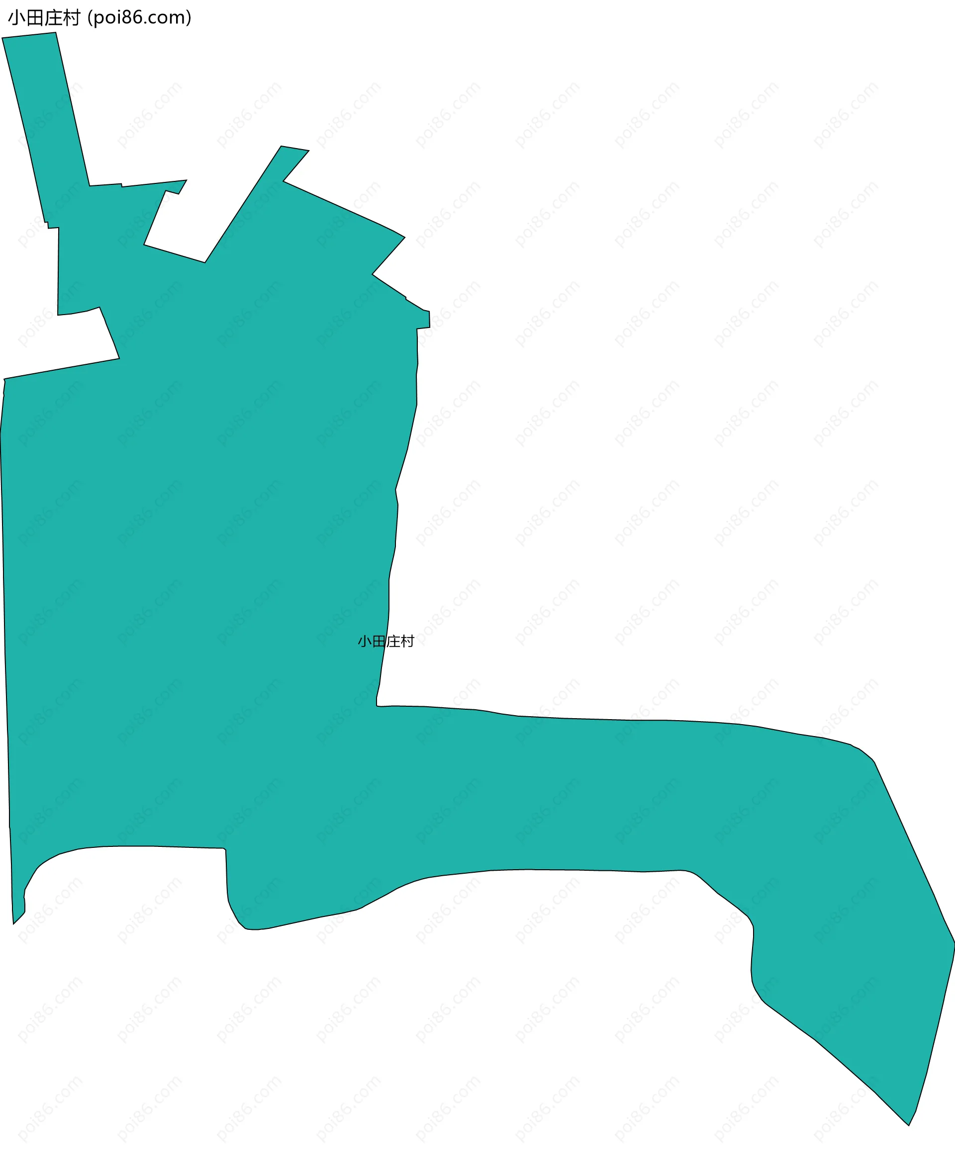 小田庄村边界地图