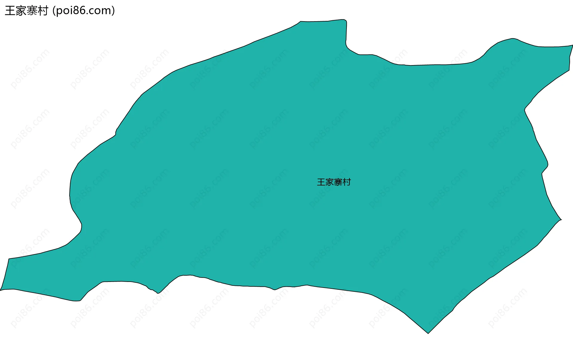王家寨村边界地图