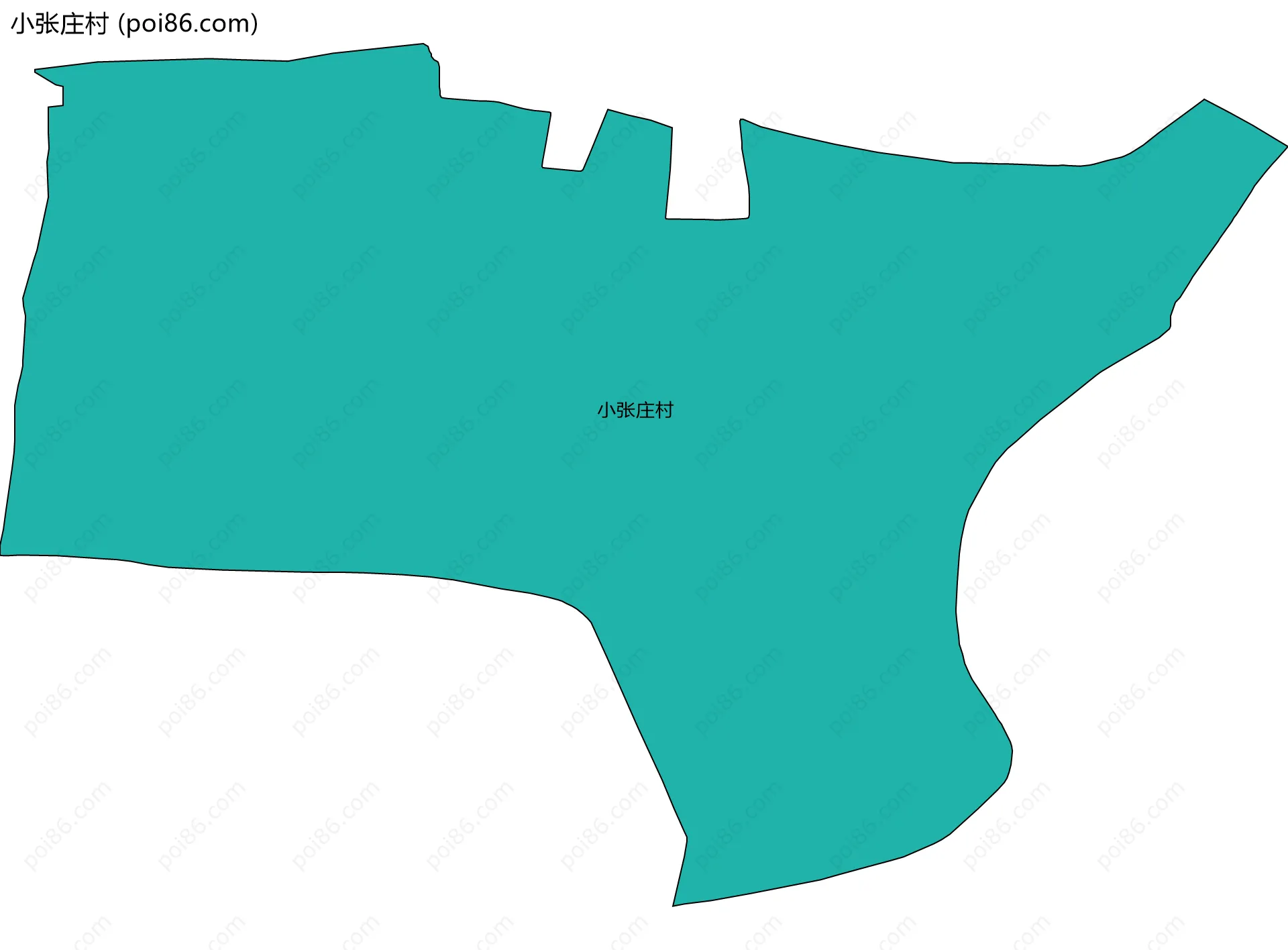 小张庄村边界地图