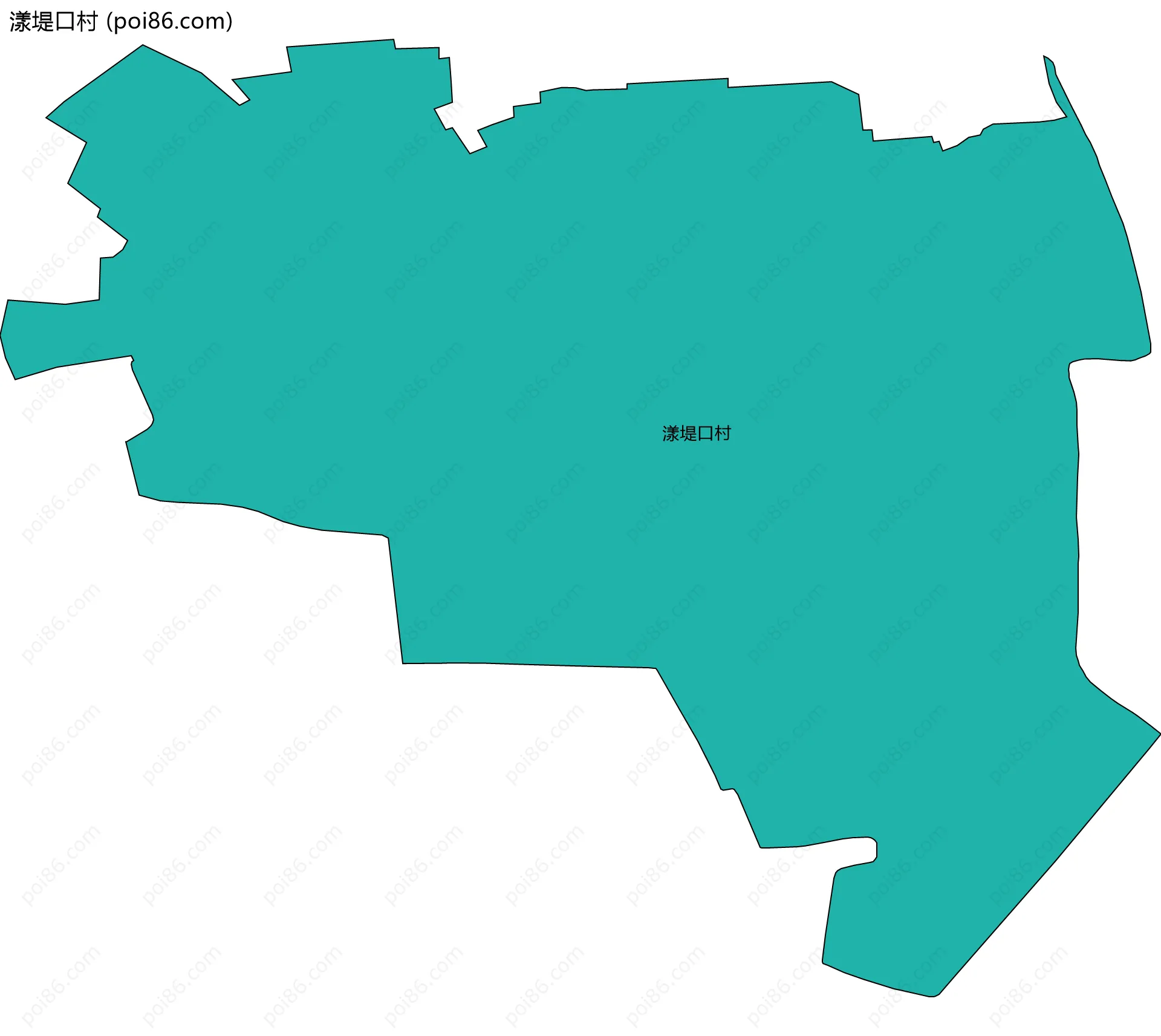 漾堤口村边界地图