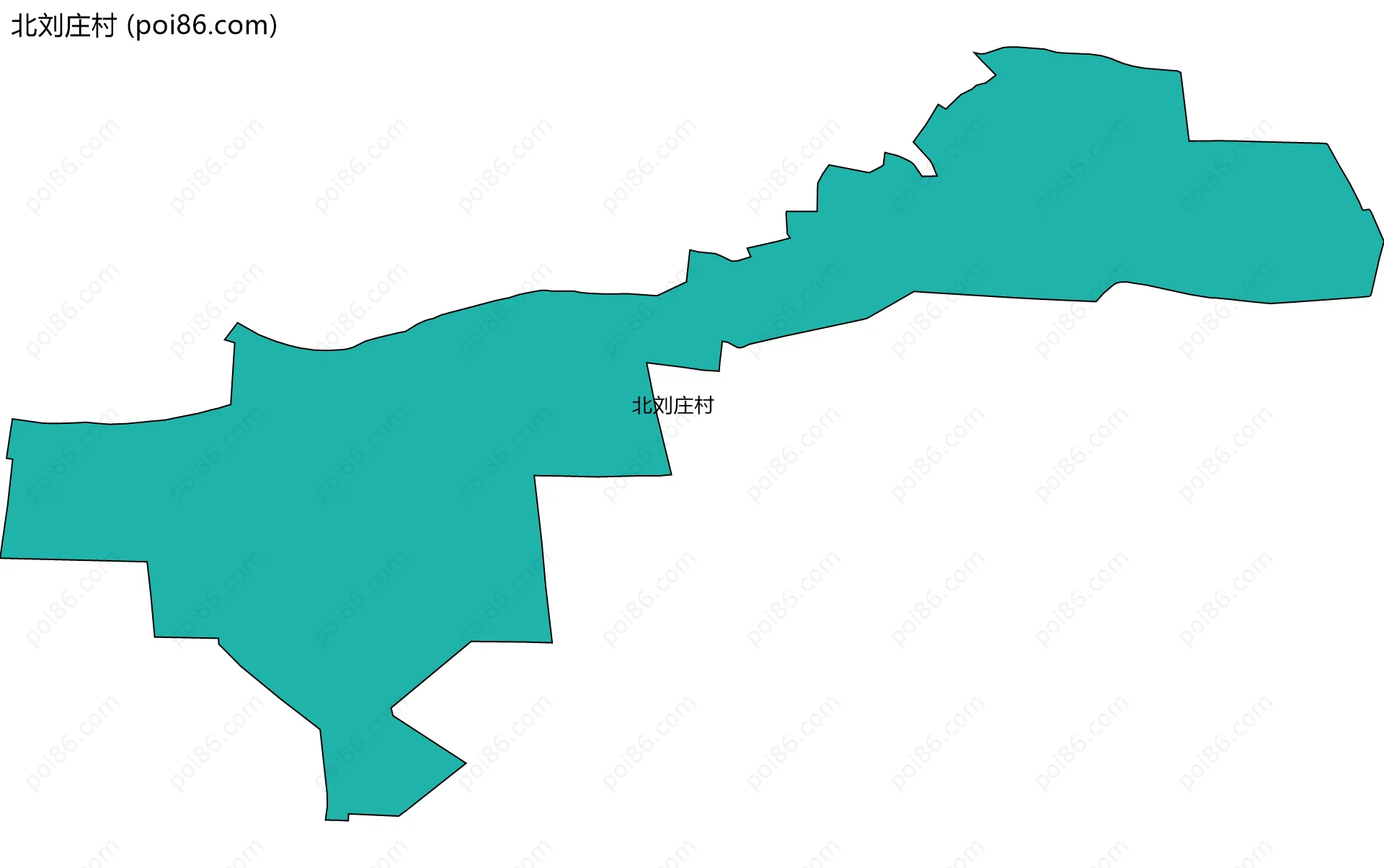 北刘庄村边界地图