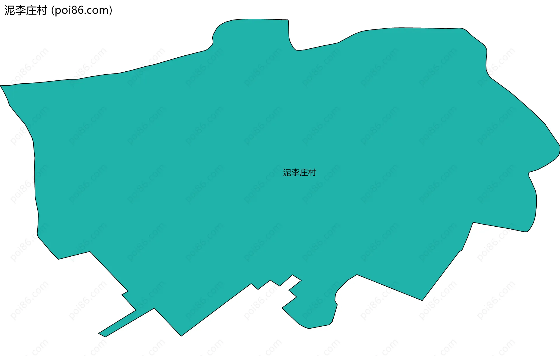泥李庄村边界地图