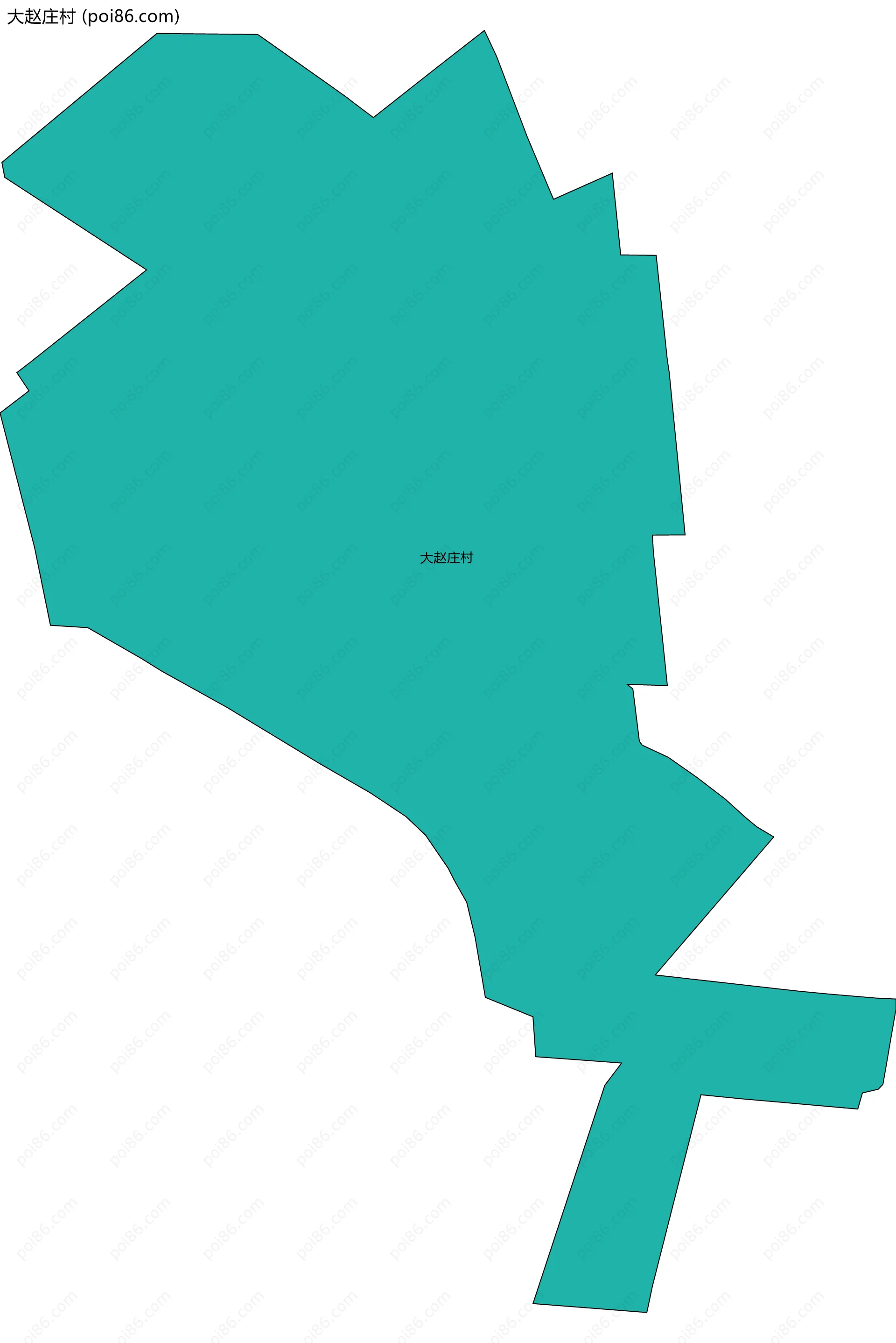 大赵庄村边界地图